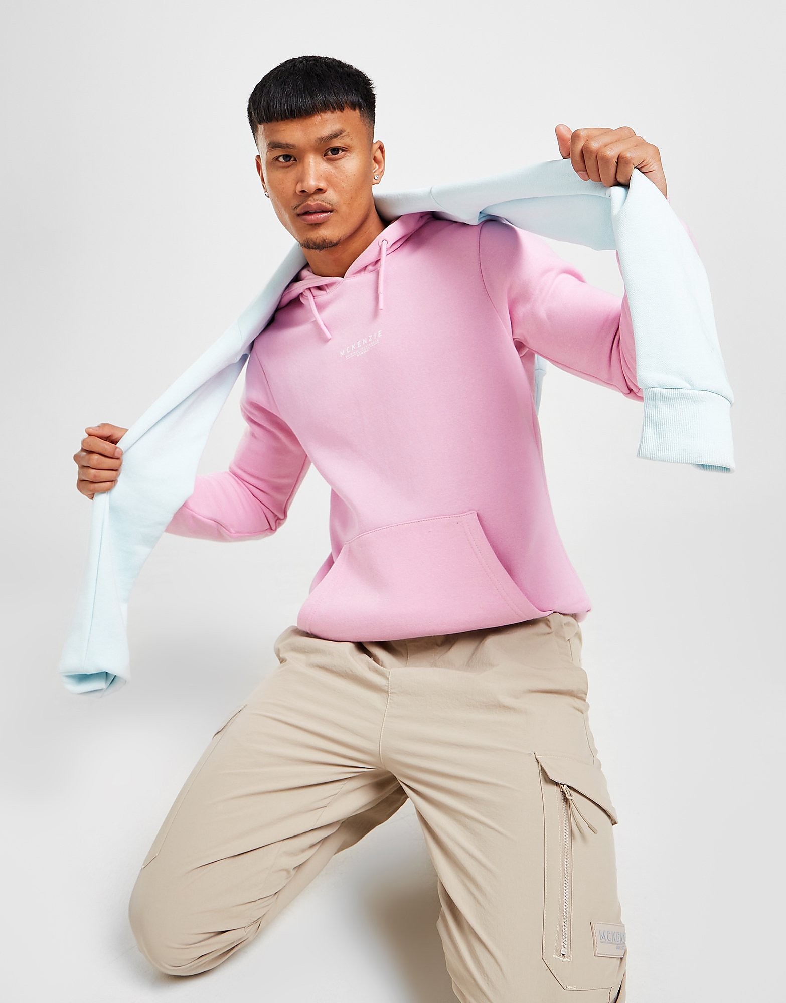 McKenzie 2 Pack Essential Overhead Hoodies - Only at JD - Pink/Blue - Mens, Pink/Blue