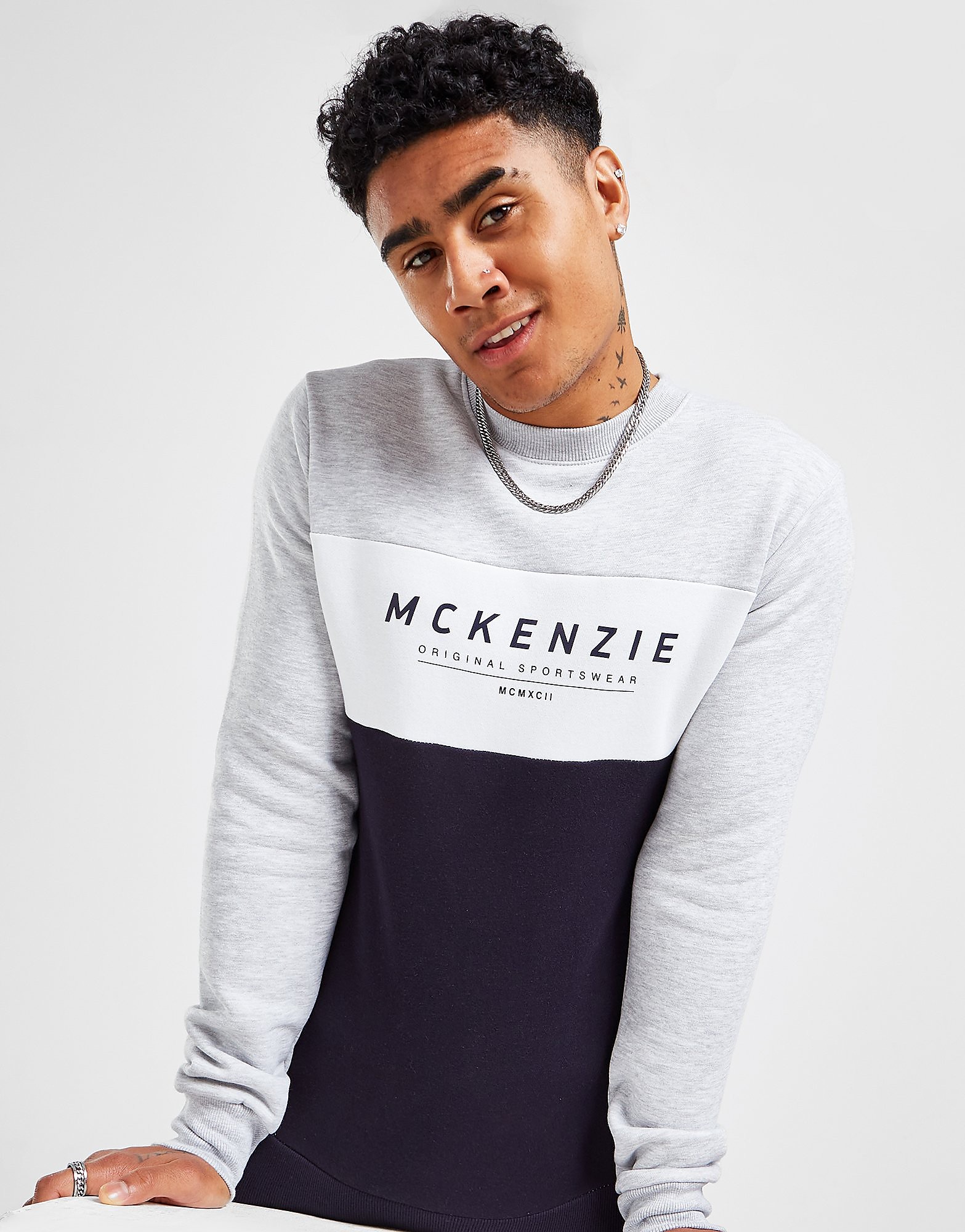 

McKenzie Joker Crew Sweatshirt - Only at JD - Grey/GMRL/WHT/NS - Mens, Grey/GMRL/WHT/NS