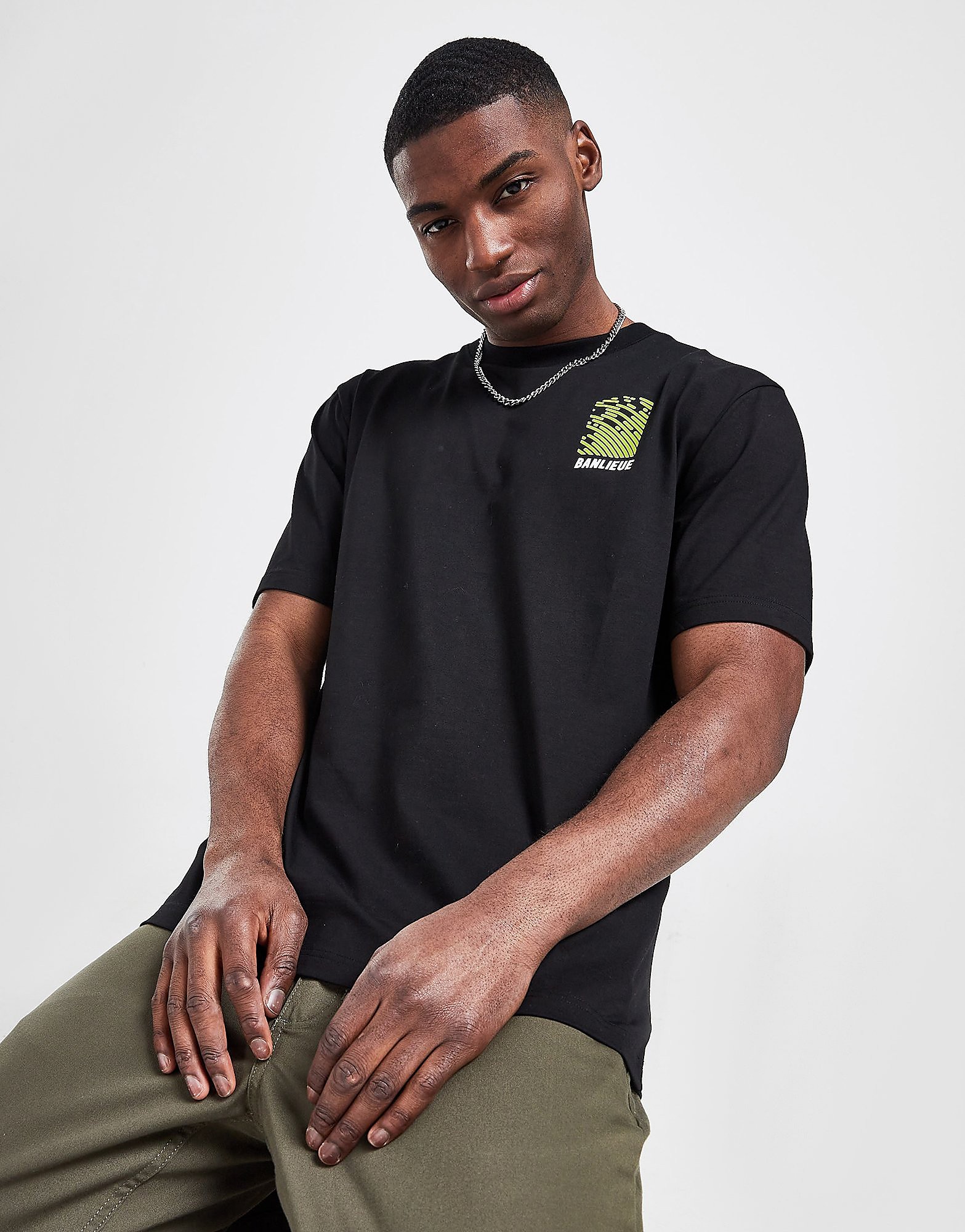 Banlieue Short Sleeve T-Shirt - Black - Mens, Black