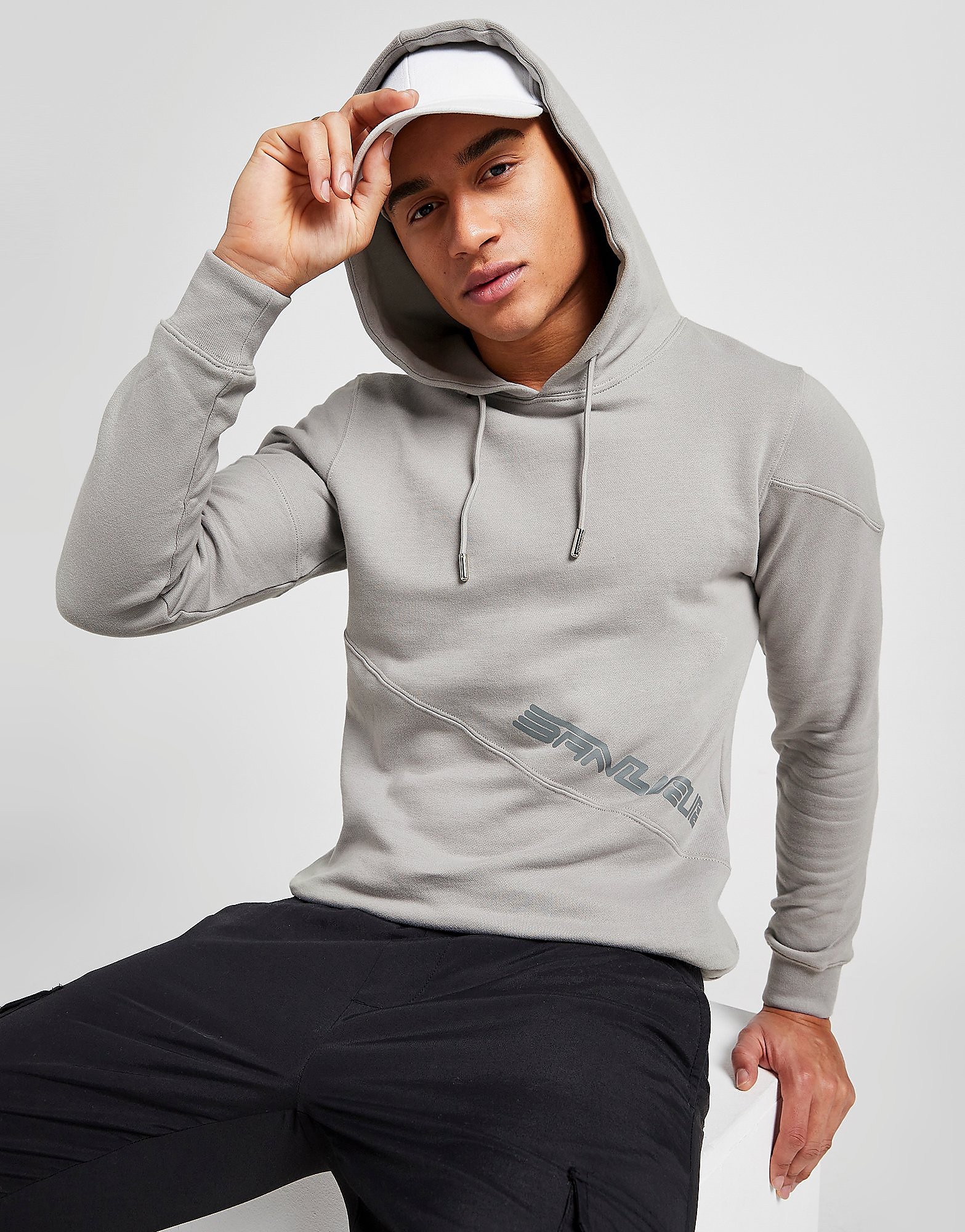 

Banlieue Overhead Hoodie - Grey - Mens, Grey