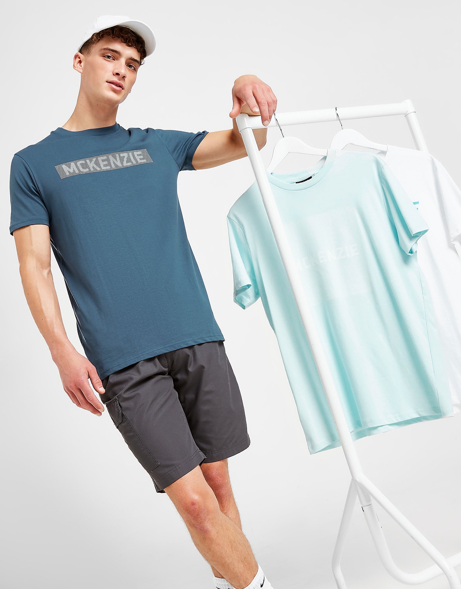 

McKenzie 3-Pack Frost T-Shirts - Only at JD - White/Blue - Mens, White/Blue