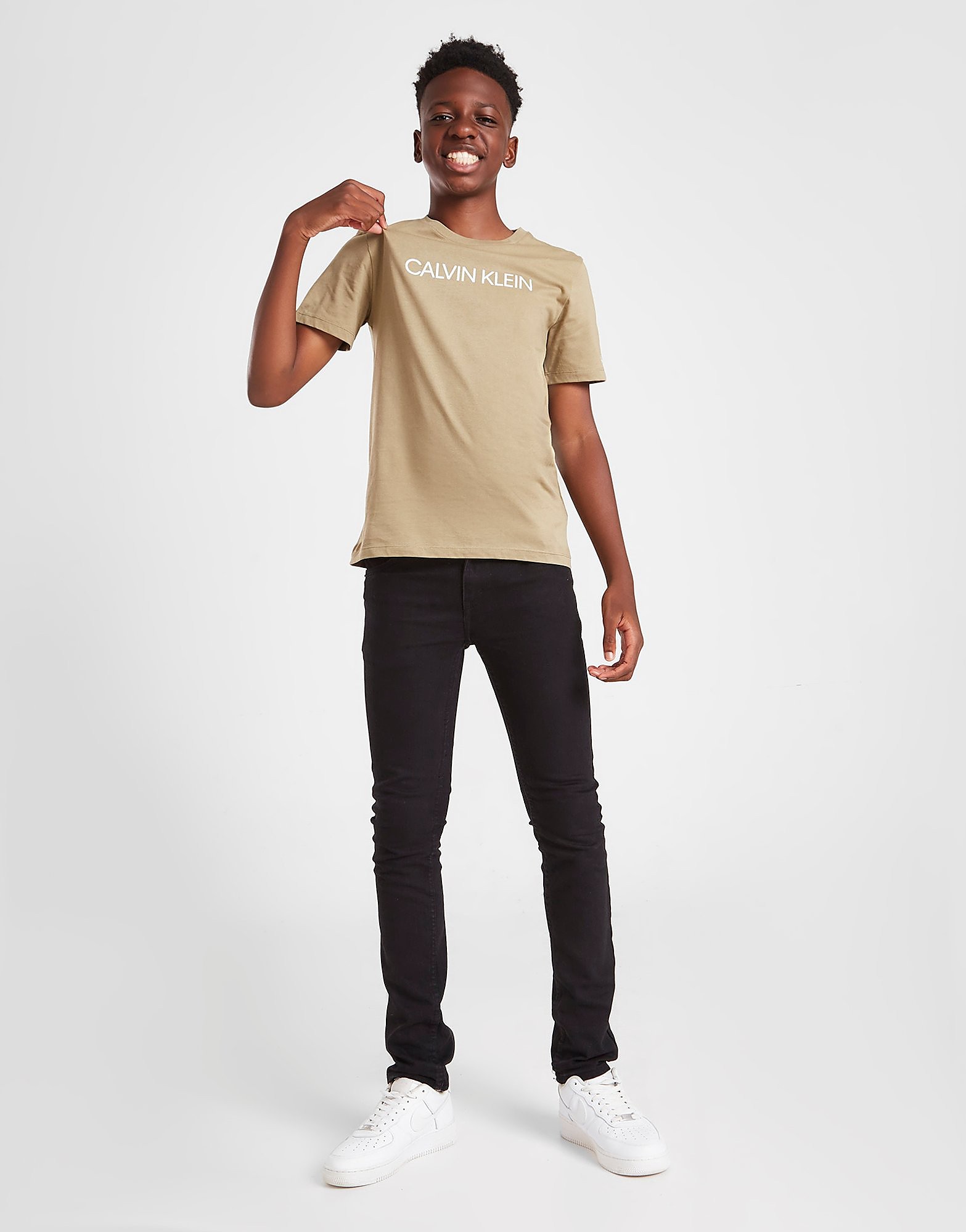 

Calvin Klein Institutional Logo T-Shirt Junior - Brown - Kids, Brown