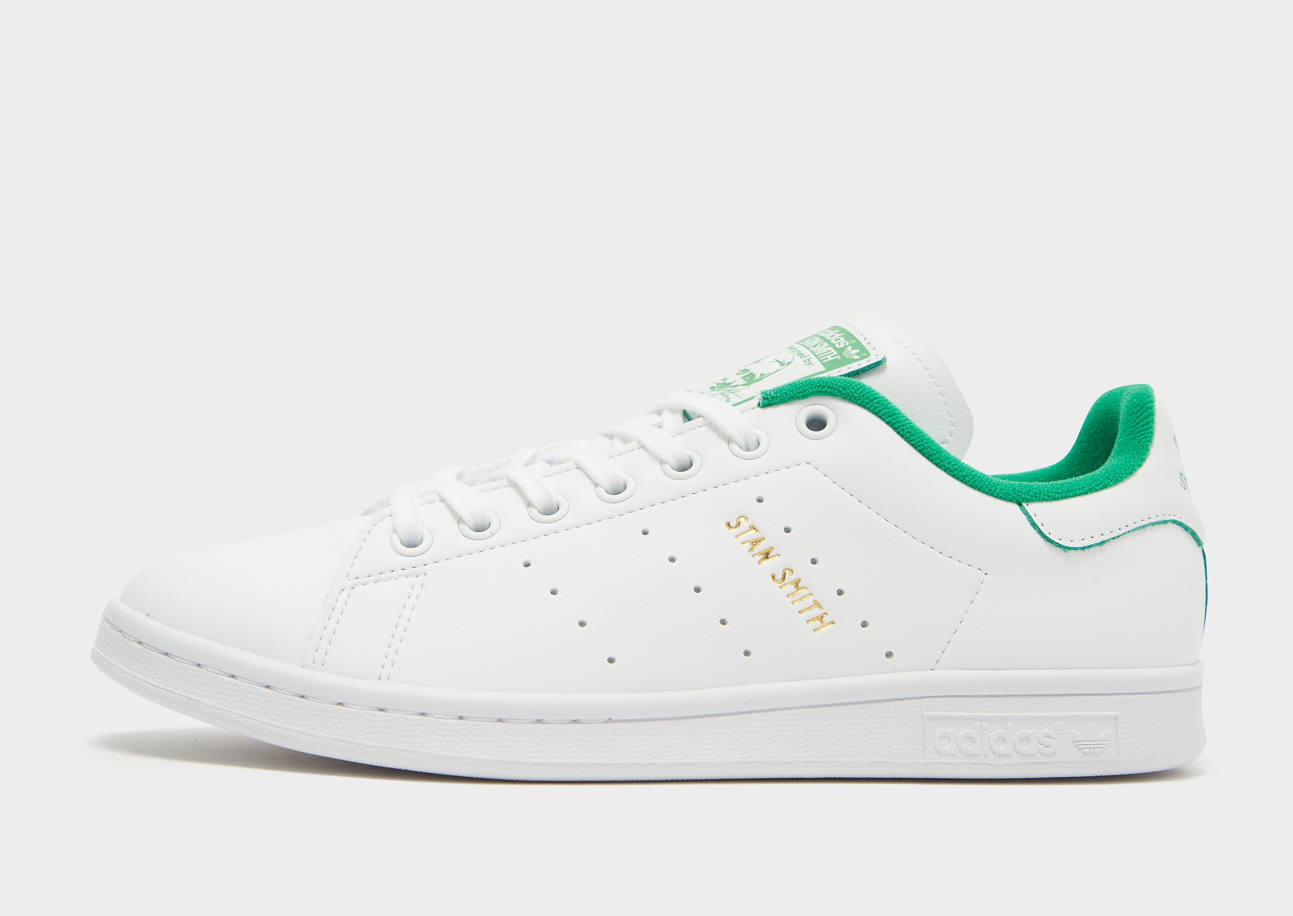 

adidas Originals Stan Smith - Cloud White / Green / Gold Metallic - Mens, Cloud White / Green / Gold Metallic
