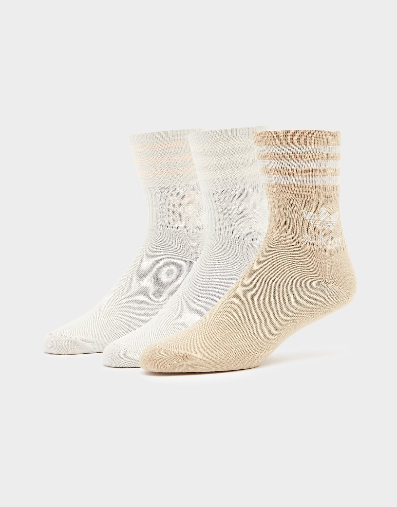 

adidas Originals Mid Cut Crew Socks - White - Womens, White