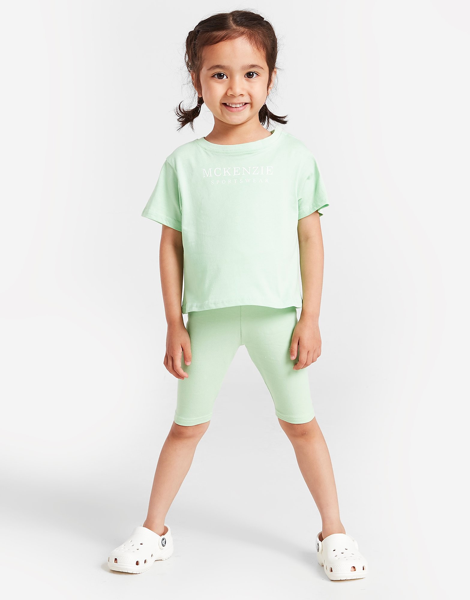 

McKenzie Girls' Micro Essential Tee/Cycle Shorts Set Infant - Green - Kids, Green