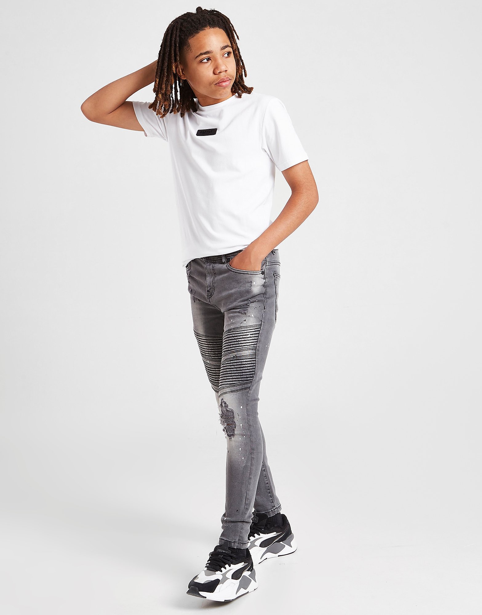 Supply & Demand jeans riot para júnior - cinzento - kids, cinzento