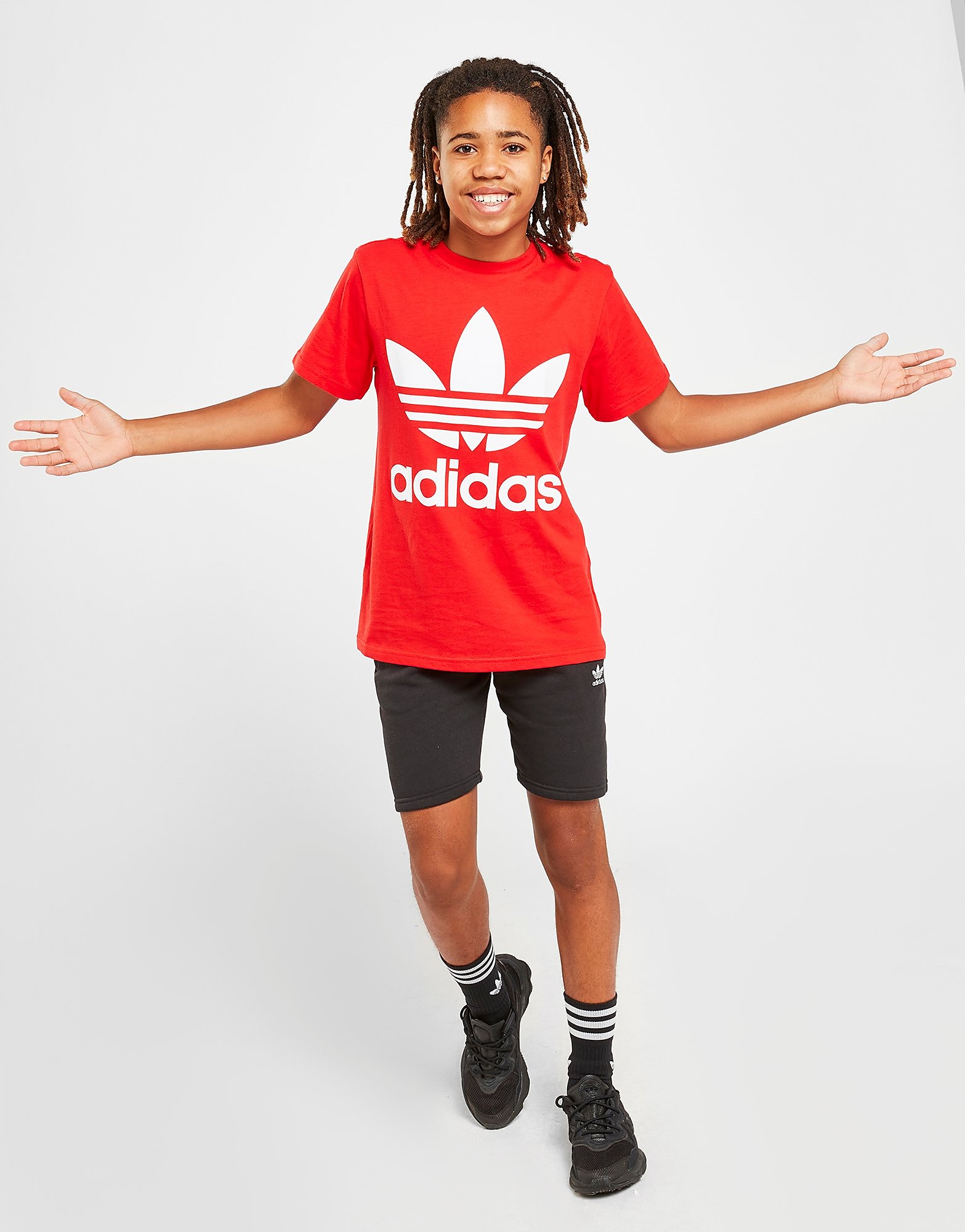

adidas Originals Large Logo Trefoil T-Shirt Junior - Vivid Red / White - Kids, Vivid Red / White