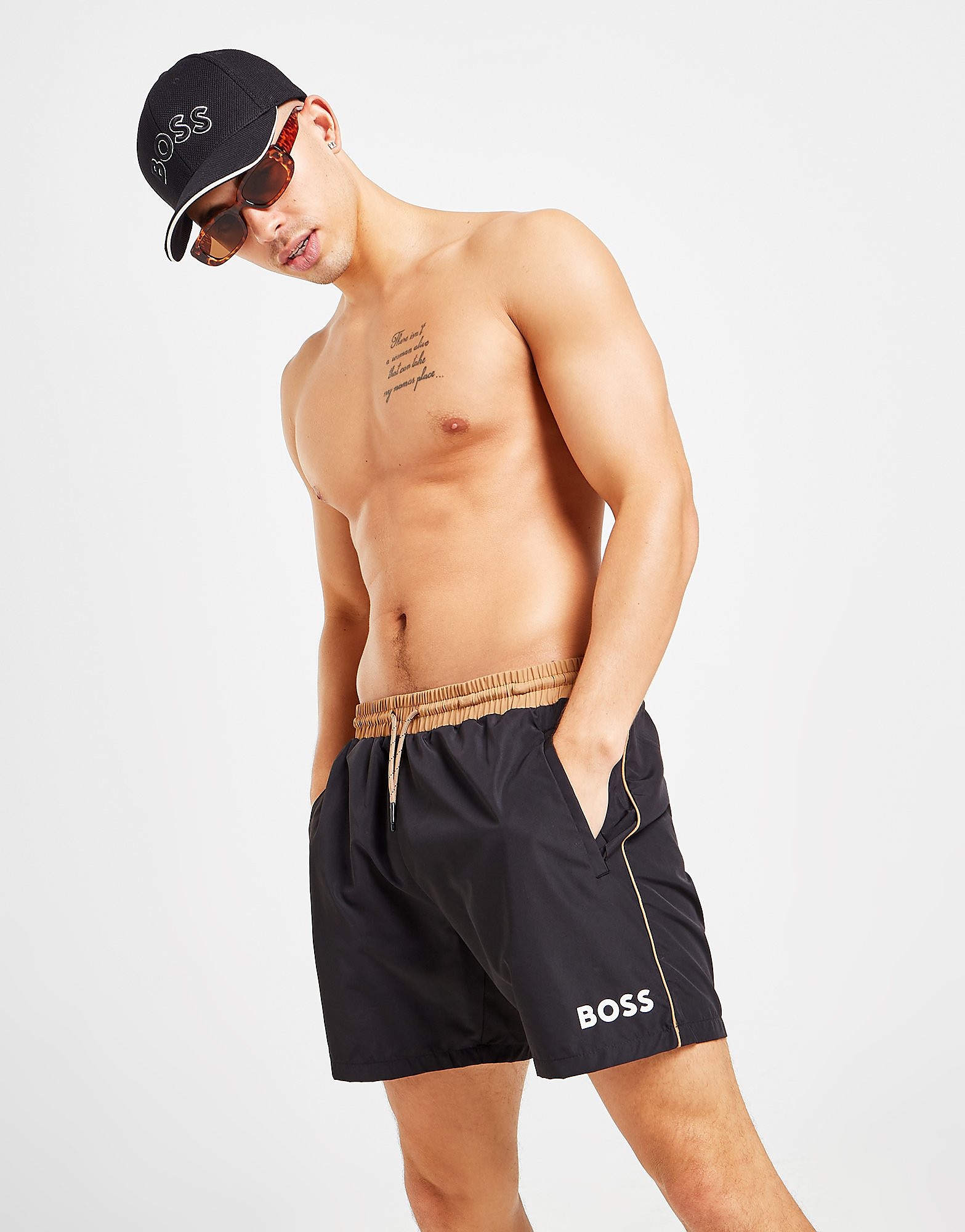

BOSS Starfish Swim Shorts - Black/Gold - Mens, Black/Gold