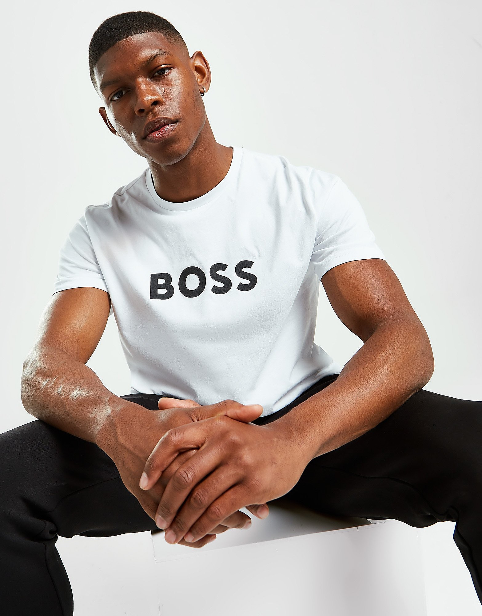 

BOSS Swim Logo T-Shirt - White - Mens, White