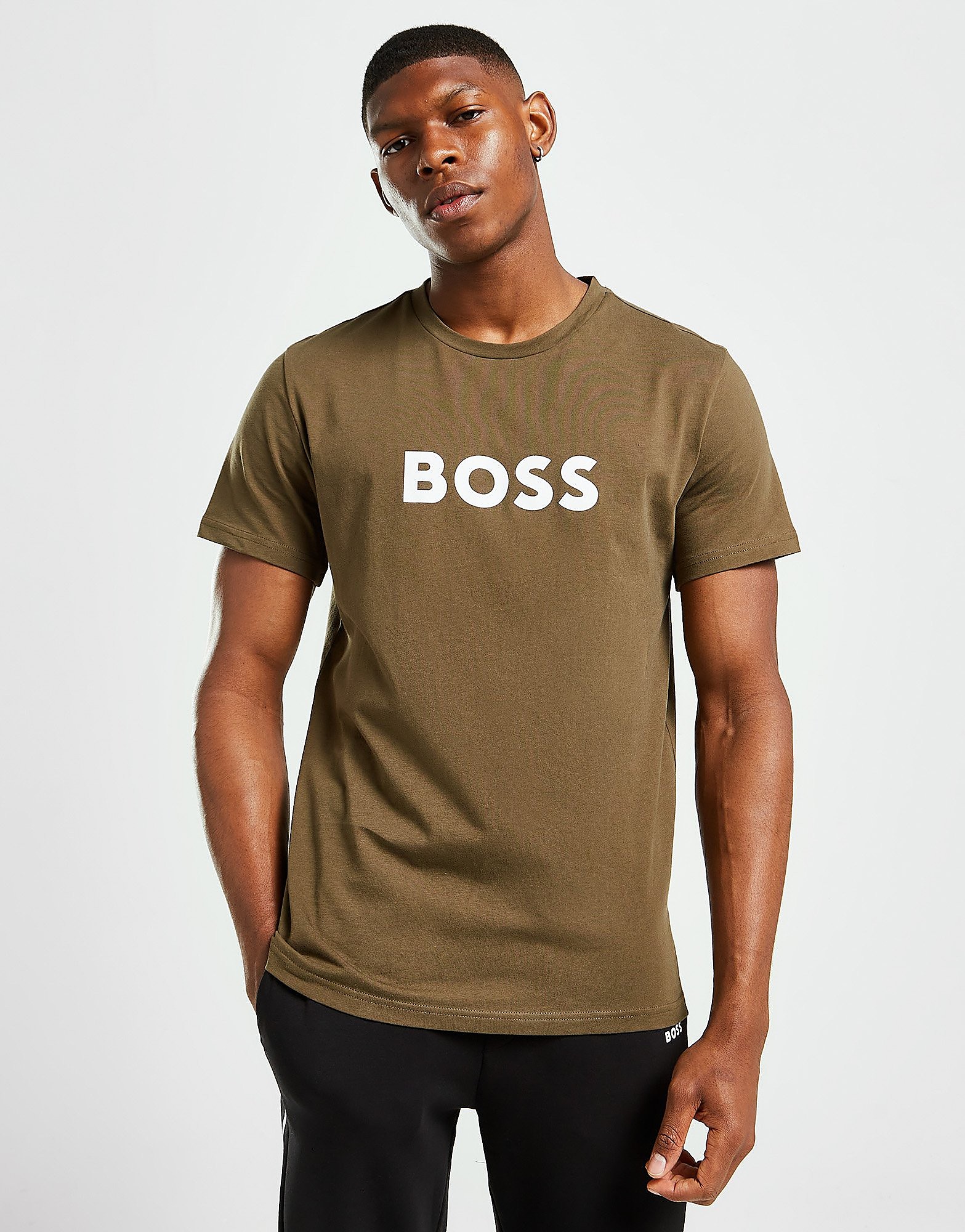

BOSS Swim Logo T-Shirt - Green - Mens, Green