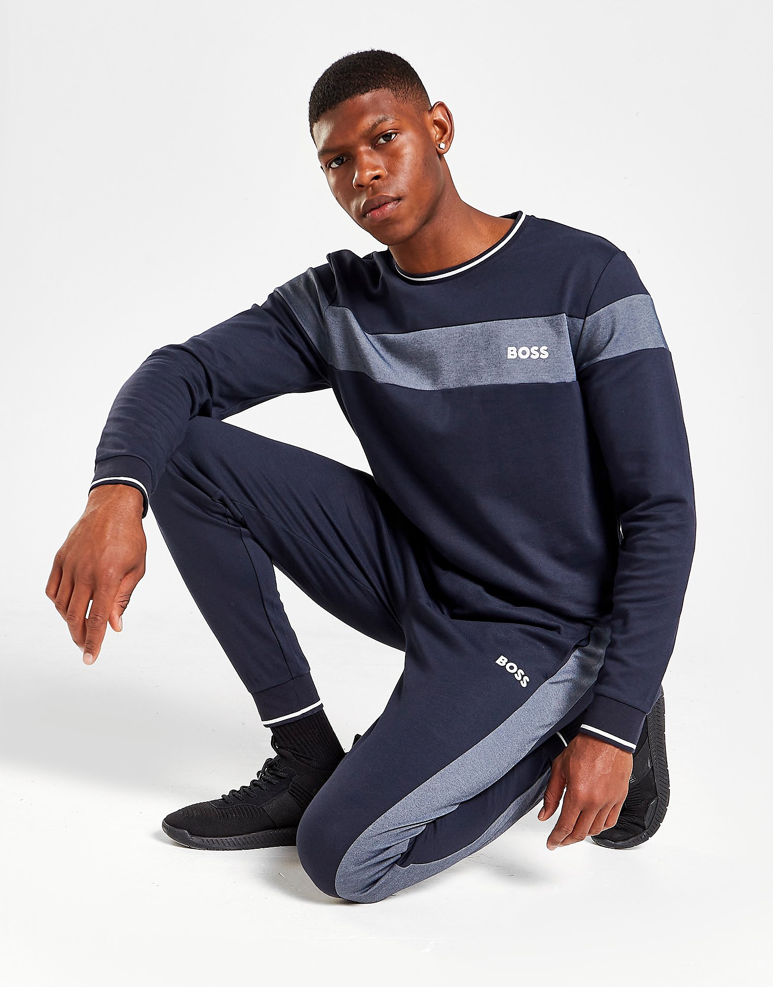 

BOSS Panel Pique Joggers - Blue - Mens, Blue