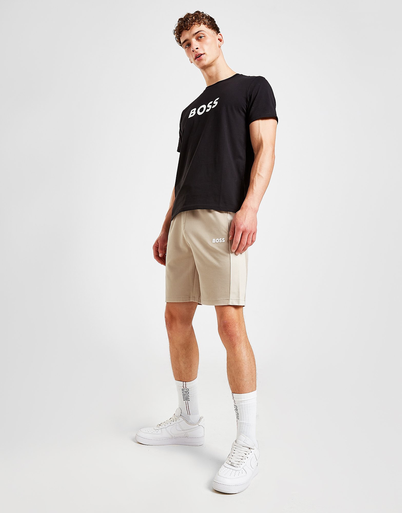

BOSS Panel Pique Shorts - Brown - Mens, Brown