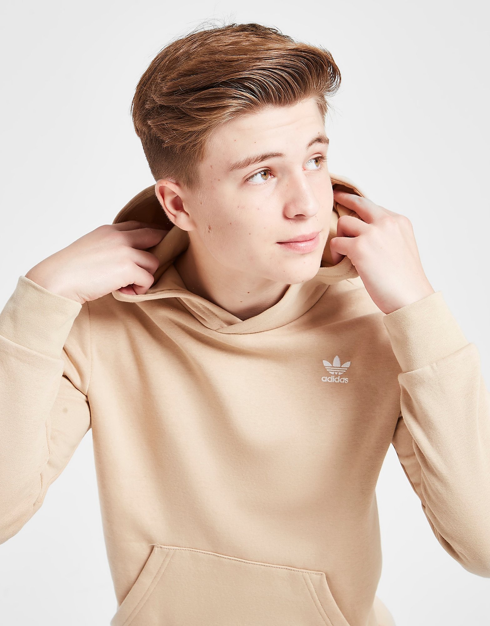 

adidas Originals Trefoil Essential Hoodie Junior - Magic Beige - Kids, Magic Beige