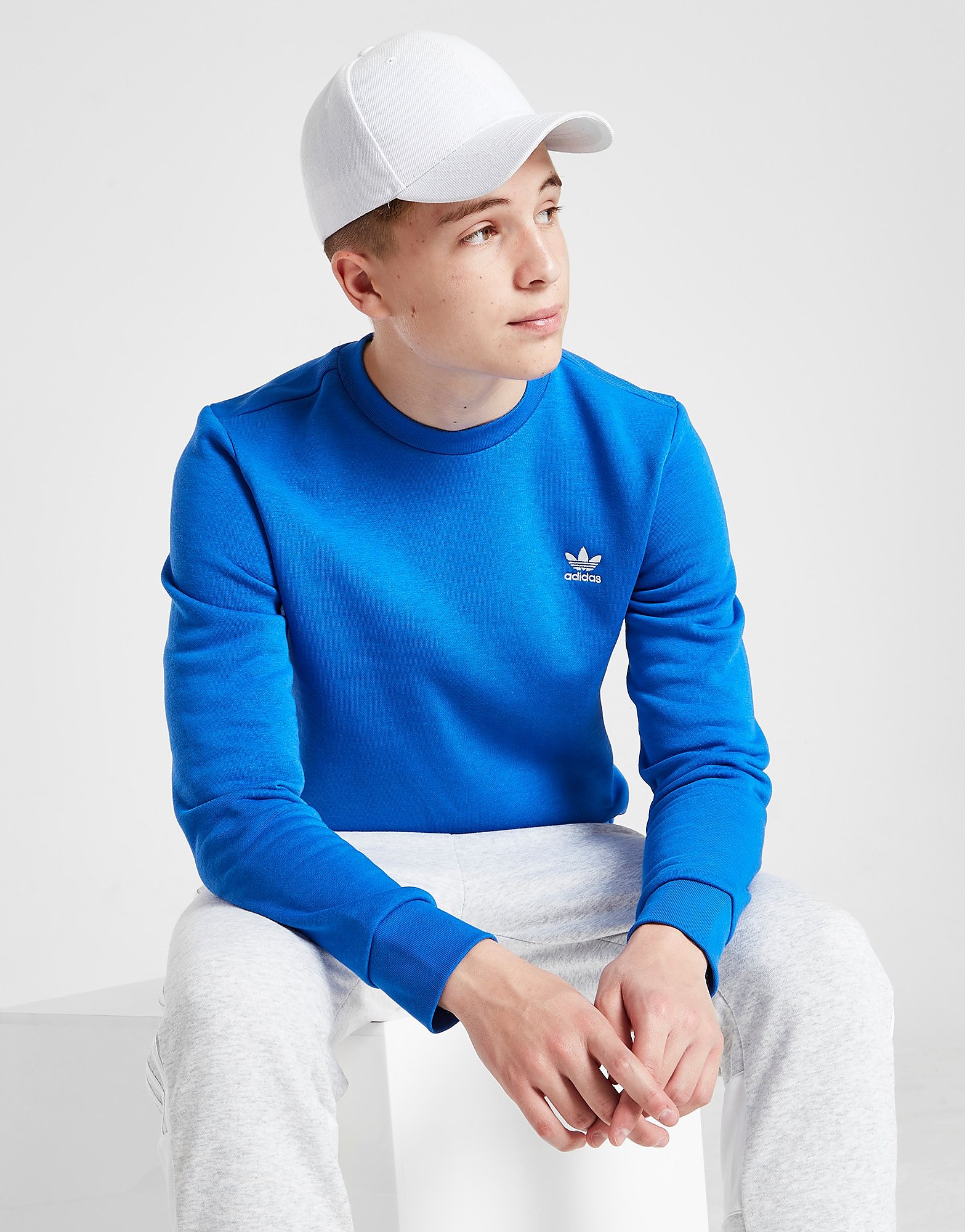 

adidas Originals Essential Sweatshirt Junior - Blue - Kids, Blue