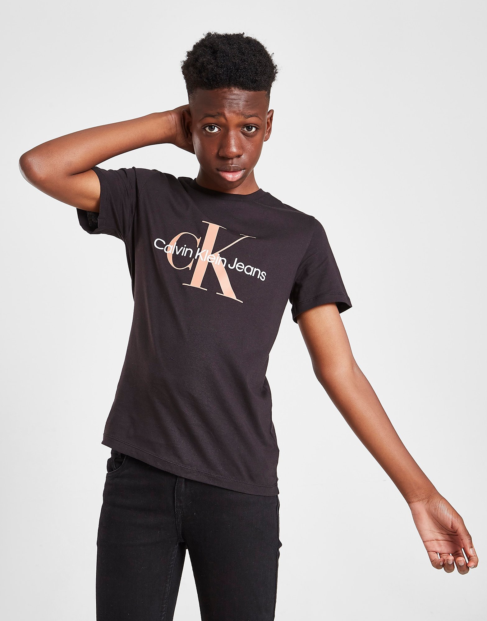 

Calvin Klein Jeans Monogram Logo T-Shirt Junior - Black - Kids, Black