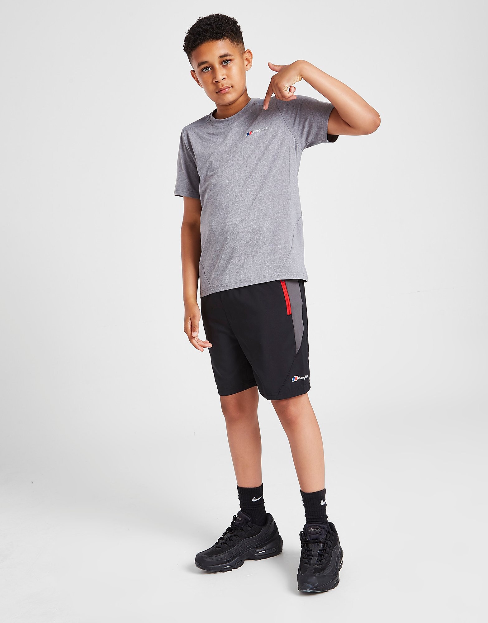 

Berghaus Poly Short Sleeve Woven T-Shirt Junior - Only at JD - Grey - Kids, Grey