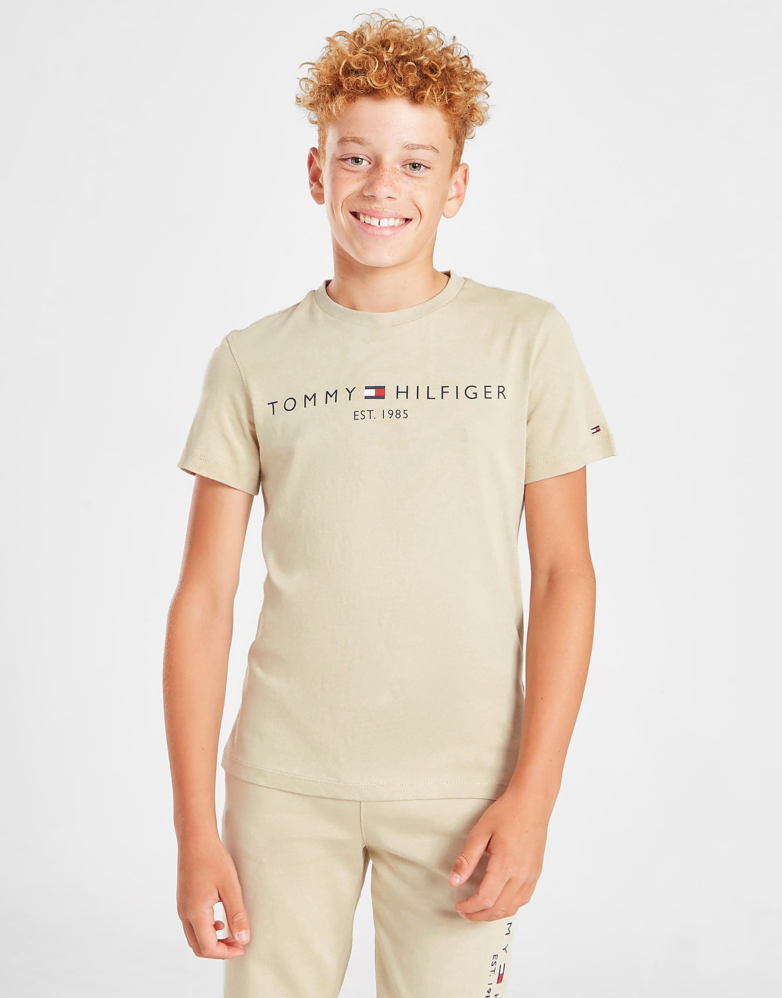 

Tommy Hilfiger Essential Short Sleeve T-Shirt Junior - Brown - Kids, Brown