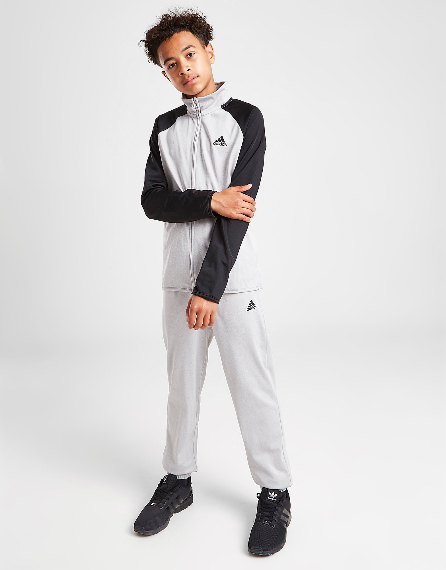 

adidas Southstand Tricot Tracksuit Junior - Only at JD - Grey - Kids, Grey
