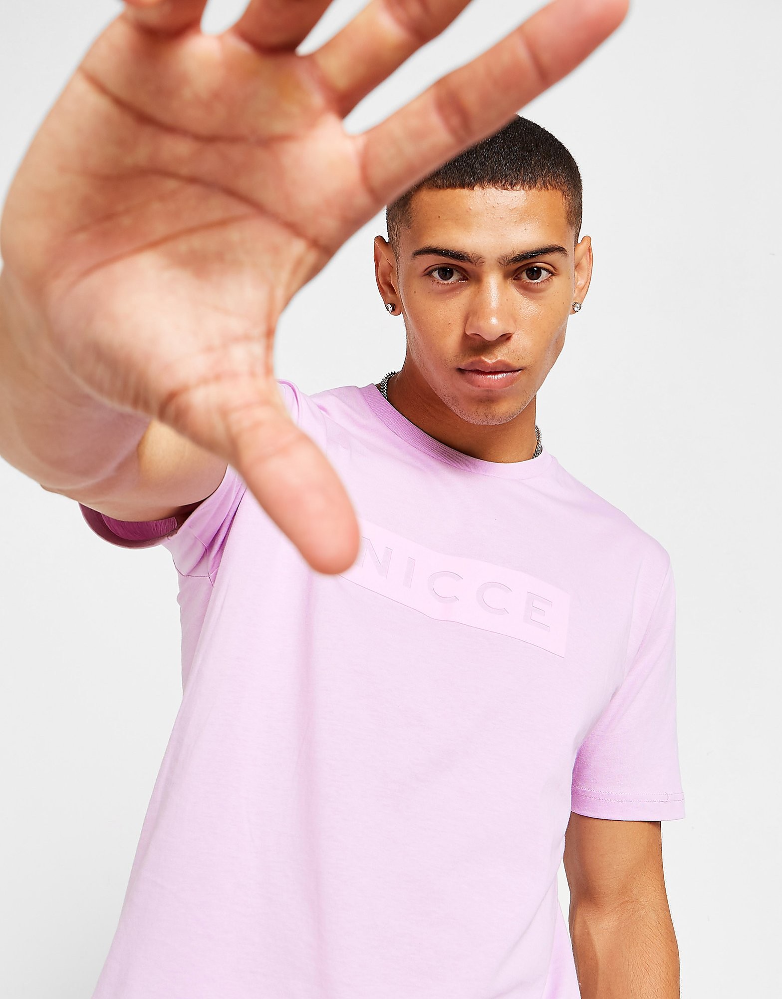 

Nicce Peak T-Shirt - Pink - Mens, Pink