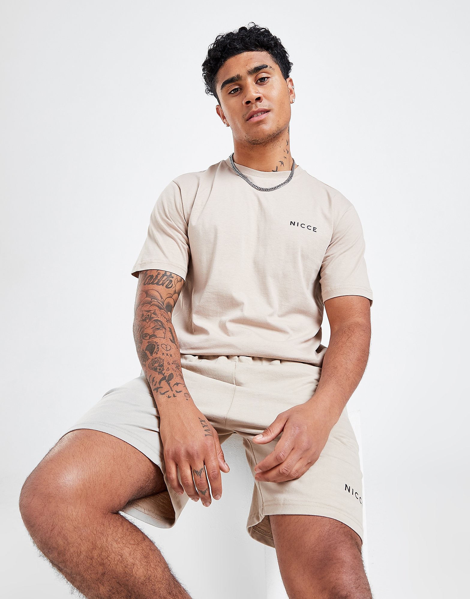 

Nicce Small logo T-Shirt - Beige - Mens, Beige