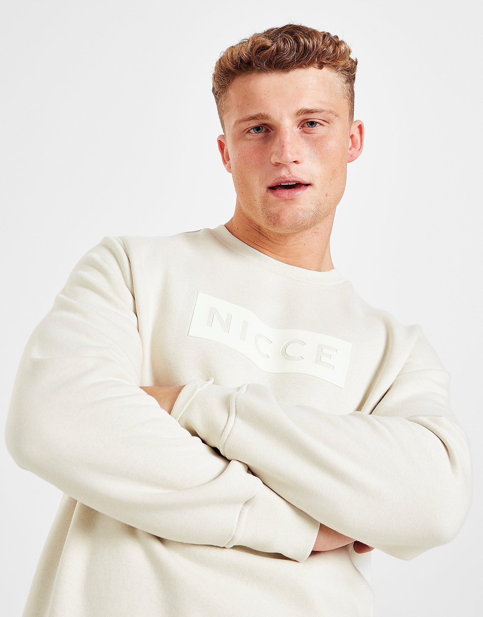 

Nicce Peak Crew Sweatshirt - White - Mens, White