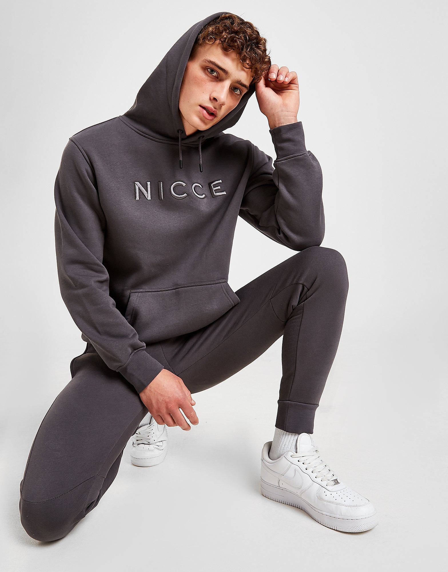 

Nicce Mercury Fleece Tracksuit - Grey - Mens, Grey