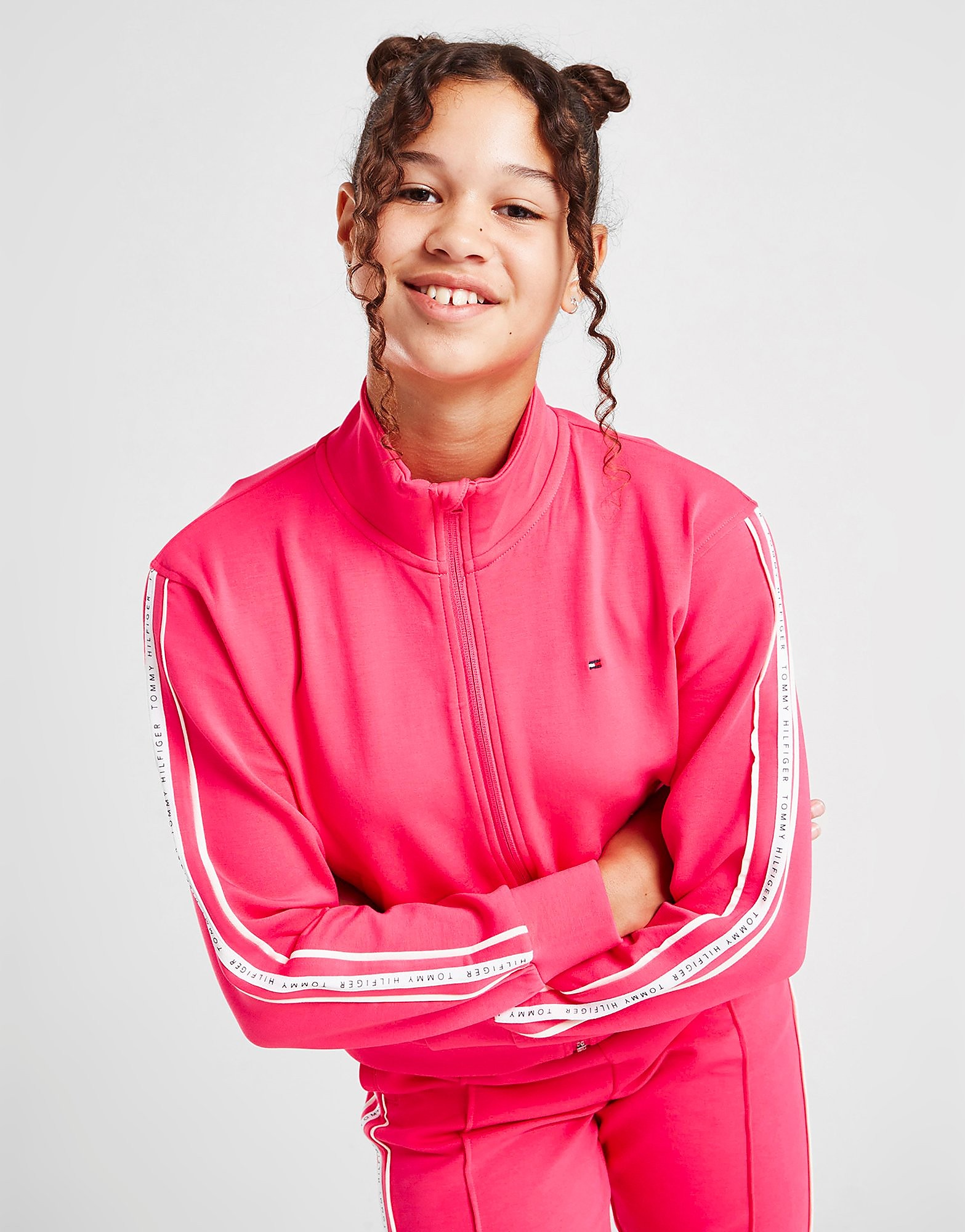 

Tommy Hilfiger Girls' Tape Track Top Junior - Pink - Kids, Pink