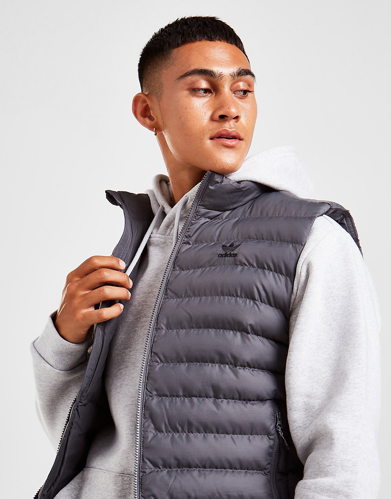 adidas Originals Padded Gilet - Only at JD - Cinzento - Mens, Cinzento