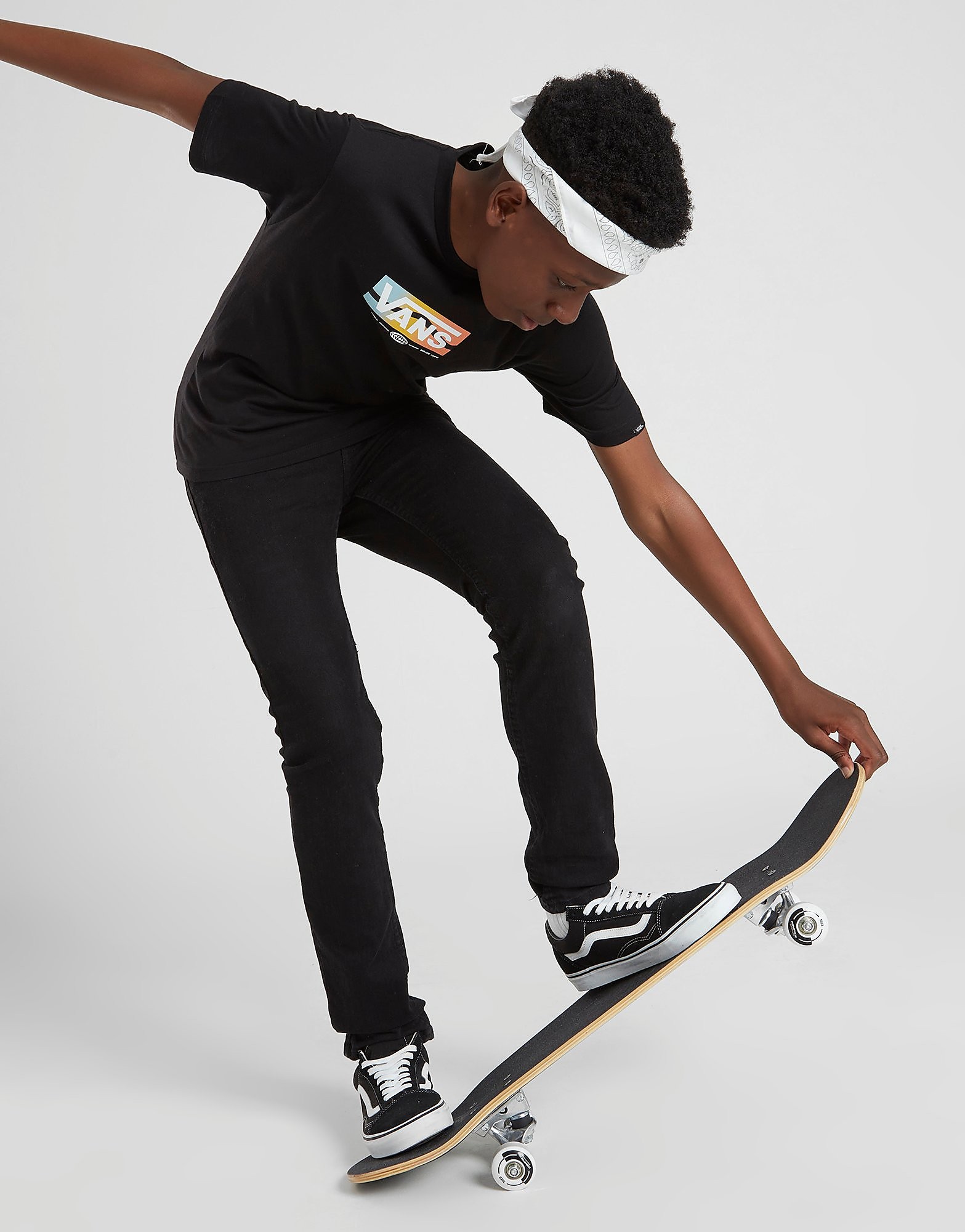 

Vans Fade Box Logo T-Shirt Junior - Black/Black - Kids, Black/Black
