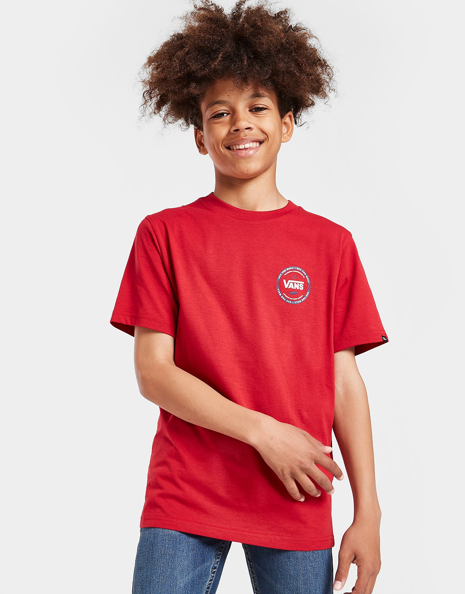 

Vans Checkerboard Circle Back Hit T-Shirt Junior - Red - Kids, Red