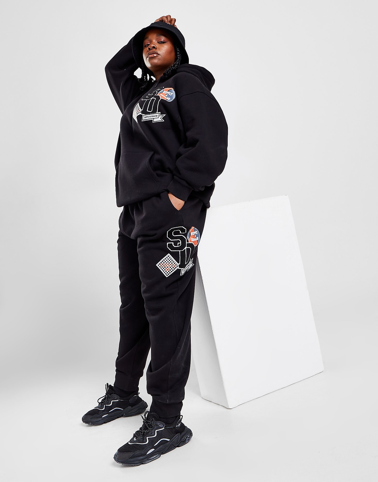 

Supply & Demand Plus Size Badge Logo Joggers - Only at JD - Black - Womens, Black