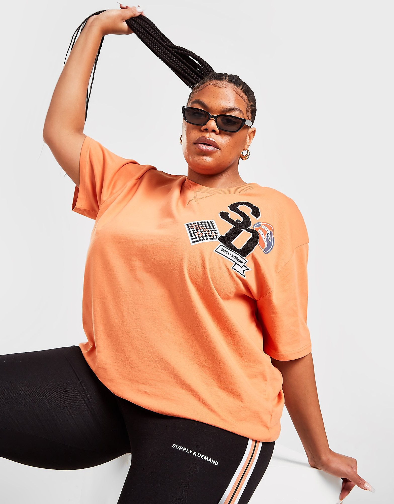 

Supply & Demand Plus Size Badge Logo Boyfriend T-Shirt - Only at JD - Orange - Womens, Orange