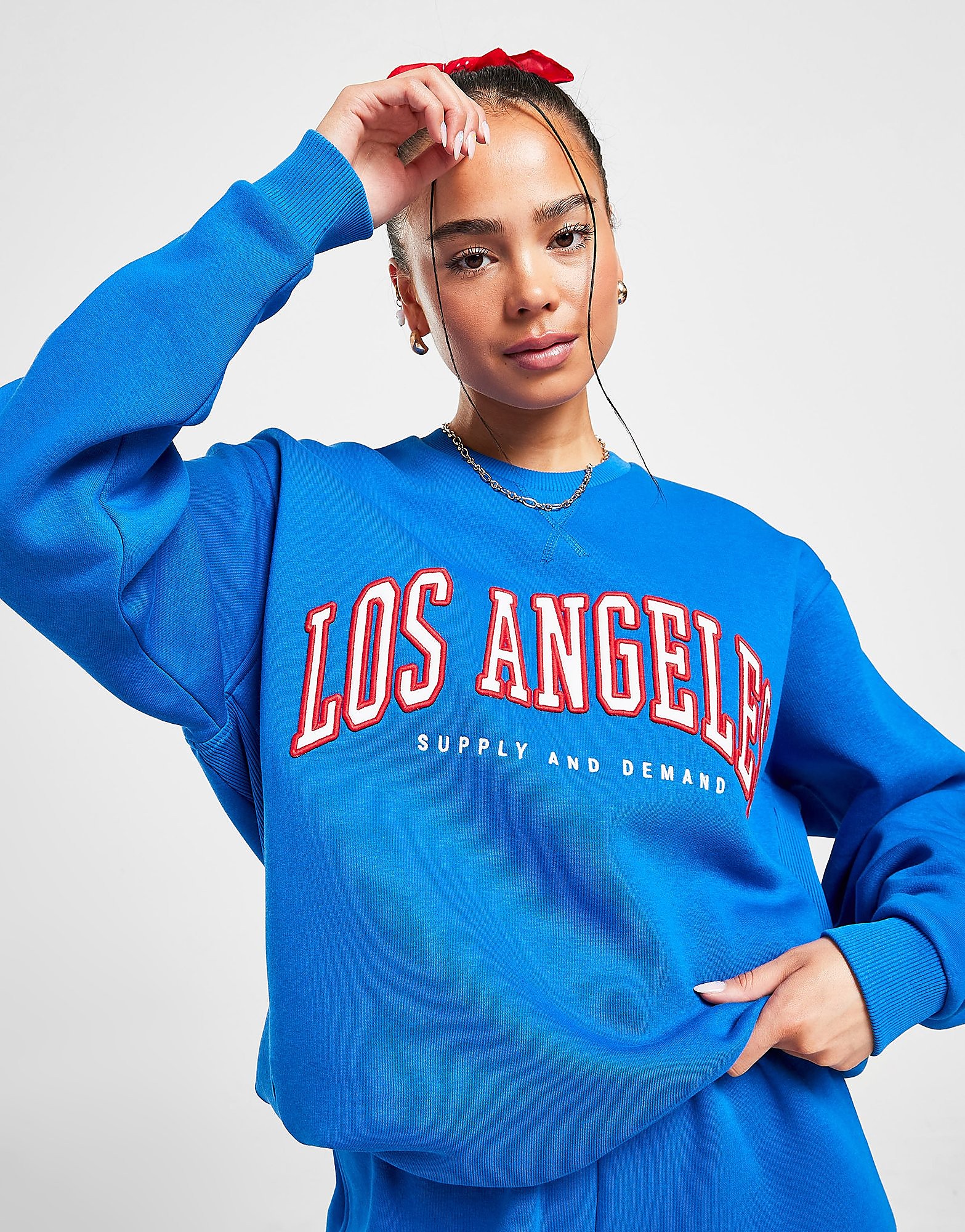 Supply & Demand Sweatshirt Varsity - Only at JD - Azul - Womens, Azul