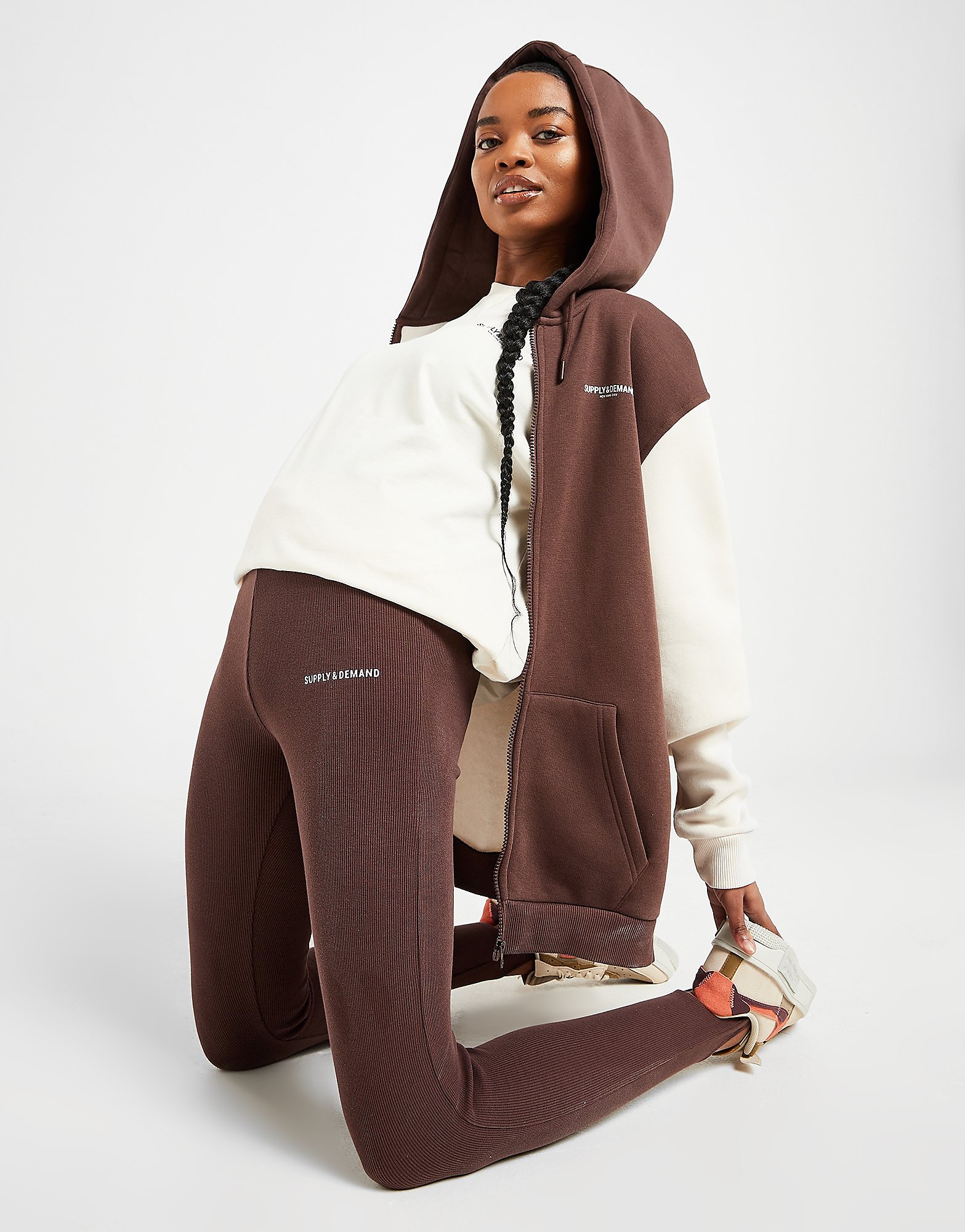 

Supply & Demand Stirrup Ribbed Leggings - Only at JD - Brown - Womens, Brown