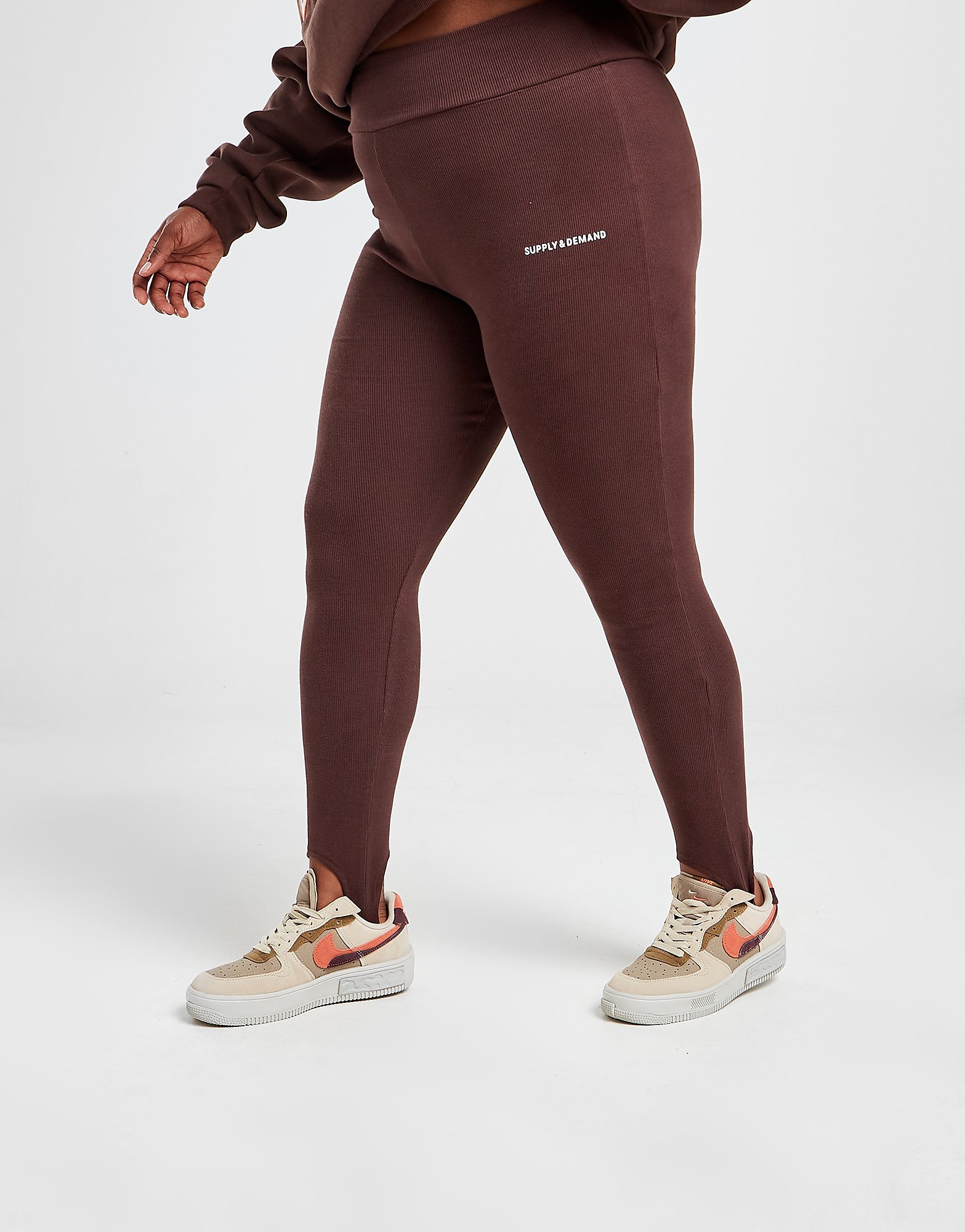 

Supply & Demand Stirrup Rib Plus Size Leggings - Only at JD - Brown - Womens, Brown