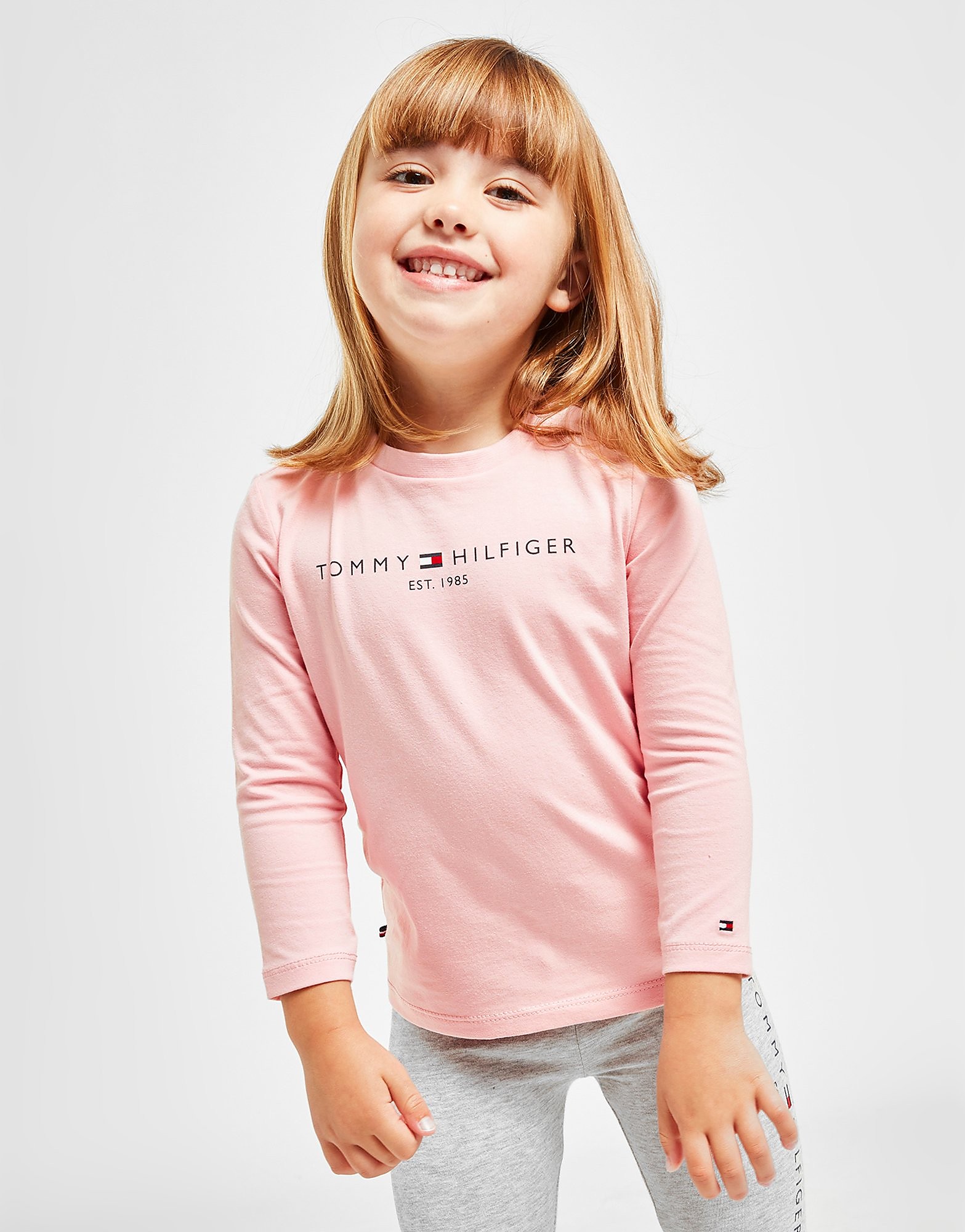 

Tommy Hilfiger Girls' Essential Long Sleeve T-Shirt Infant - Pink - Kids, Pink
