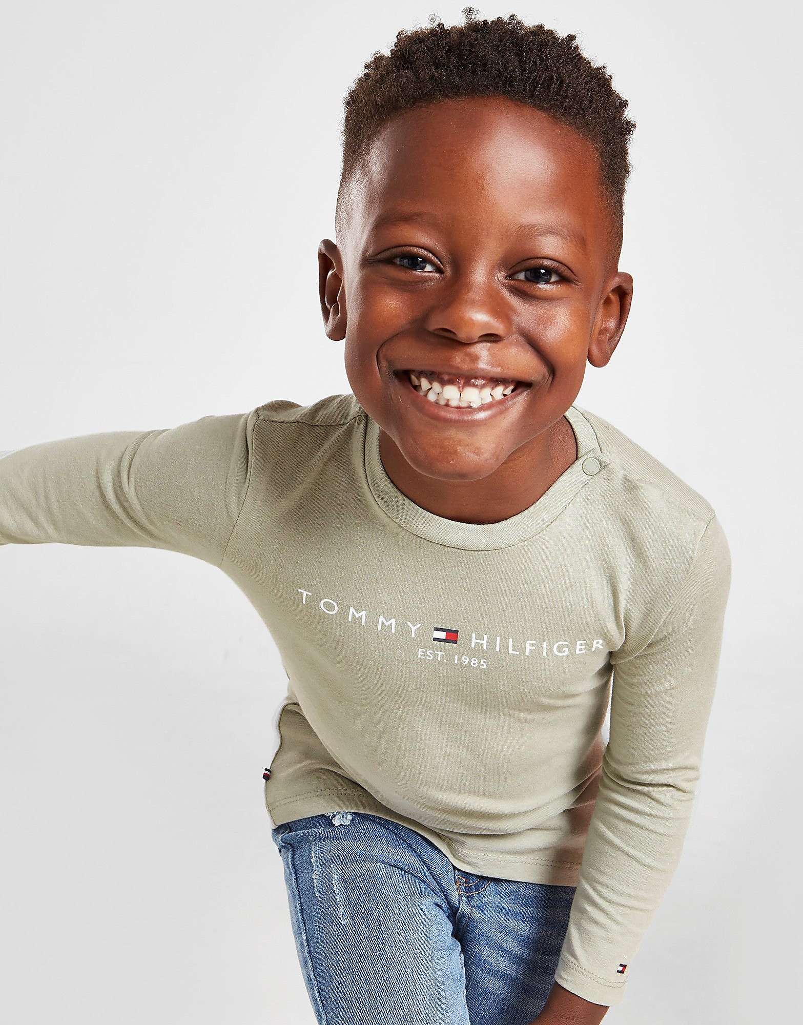 

Tommy Hilfiger Essential Long Sleeve T-Shirt Infant - Green - Kids, Green