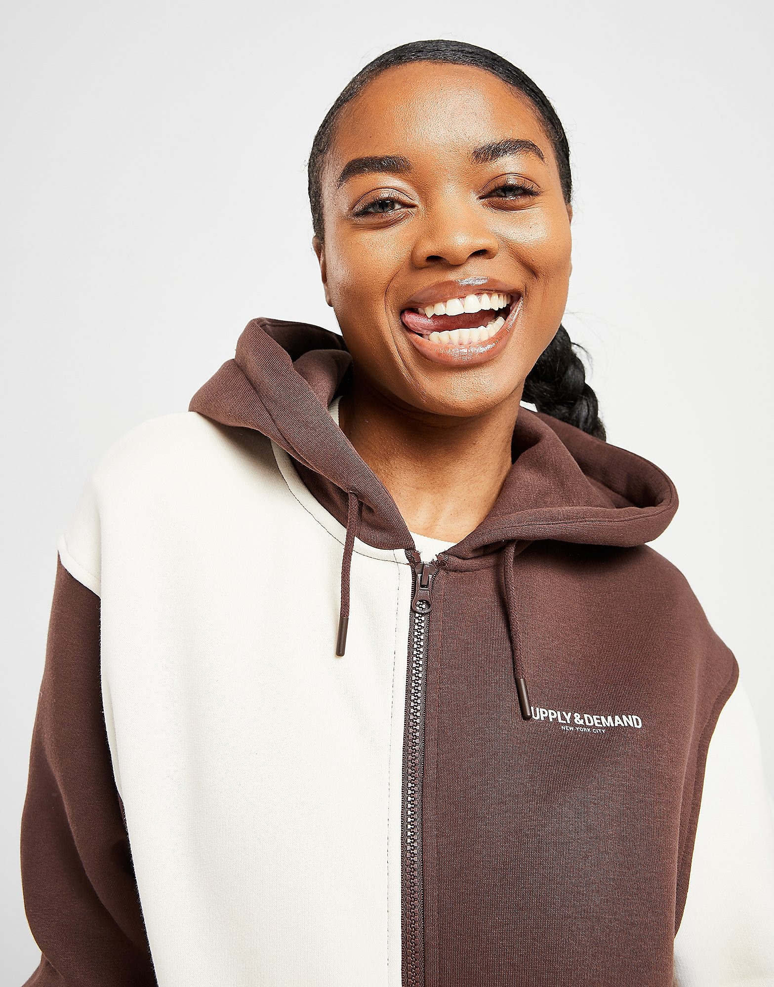

Supply & Demand Splice Full Zip Hoodie - Only at JD - Brown - Womens, Brown