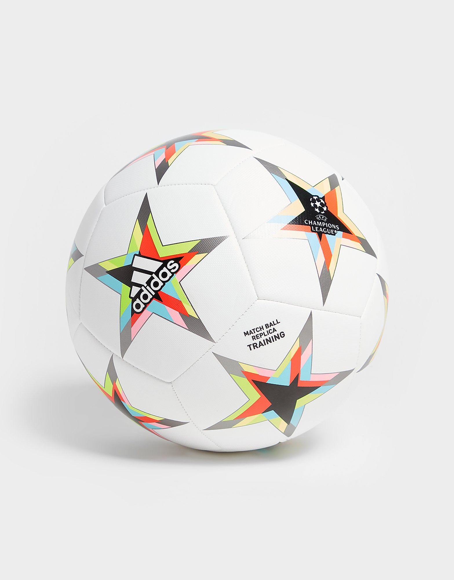 

adidas UEFA Champions League 2022/23 Training Football - White / Silver Metallic / Bright Cyan / Black - Womens, White / Silver Metallic / Bright Cyan / Black