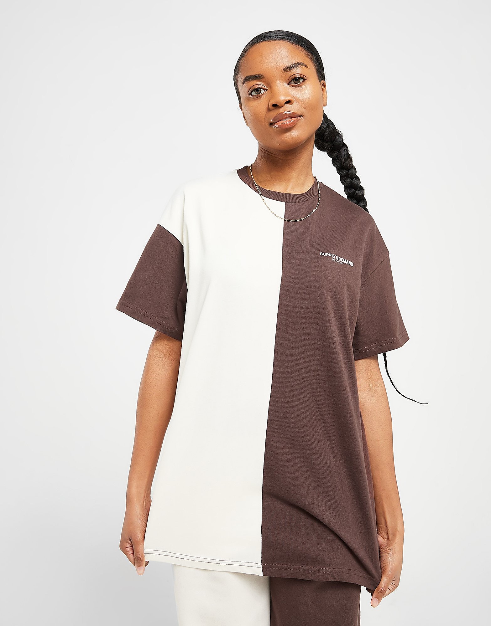

Supply & Demand Splice Boyfriend T-Shirt - Only at JD - Brown - Womens, Brown