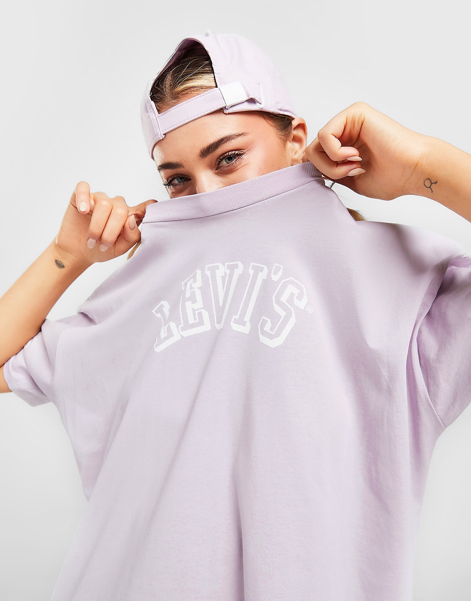 

LEVI'S Varsity Boyfriend T-Shirt - Purple - Womens, Purple
