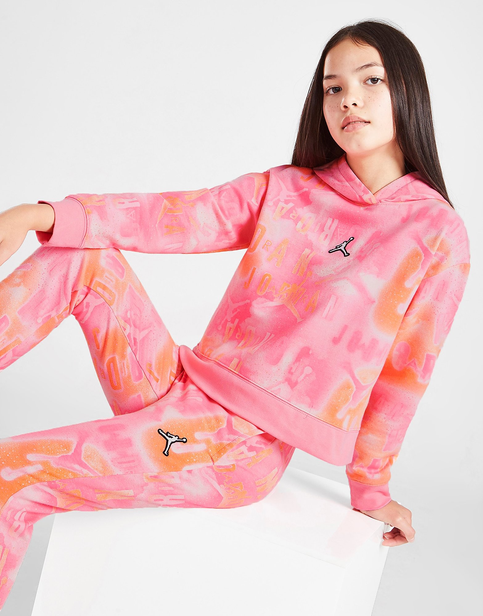 

Jordan Girls' All Over Print Tie Dye Hoodie Junior - Pink - Kids, Pink
