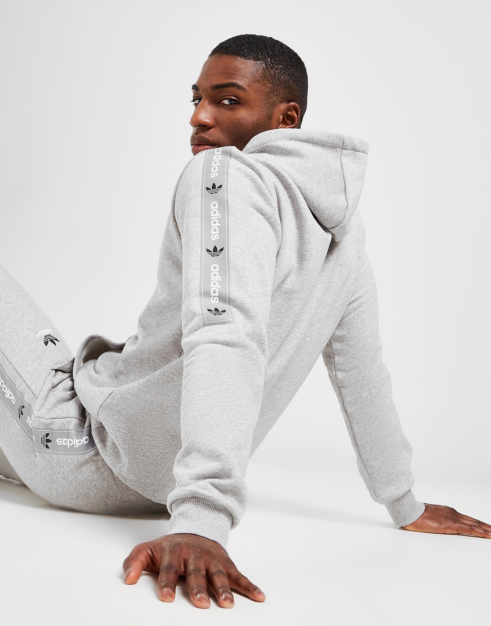 

adidas Originals Tape Overhead Hoodie - Only at JD - Grey/MGH - Mens, Grey/MGH