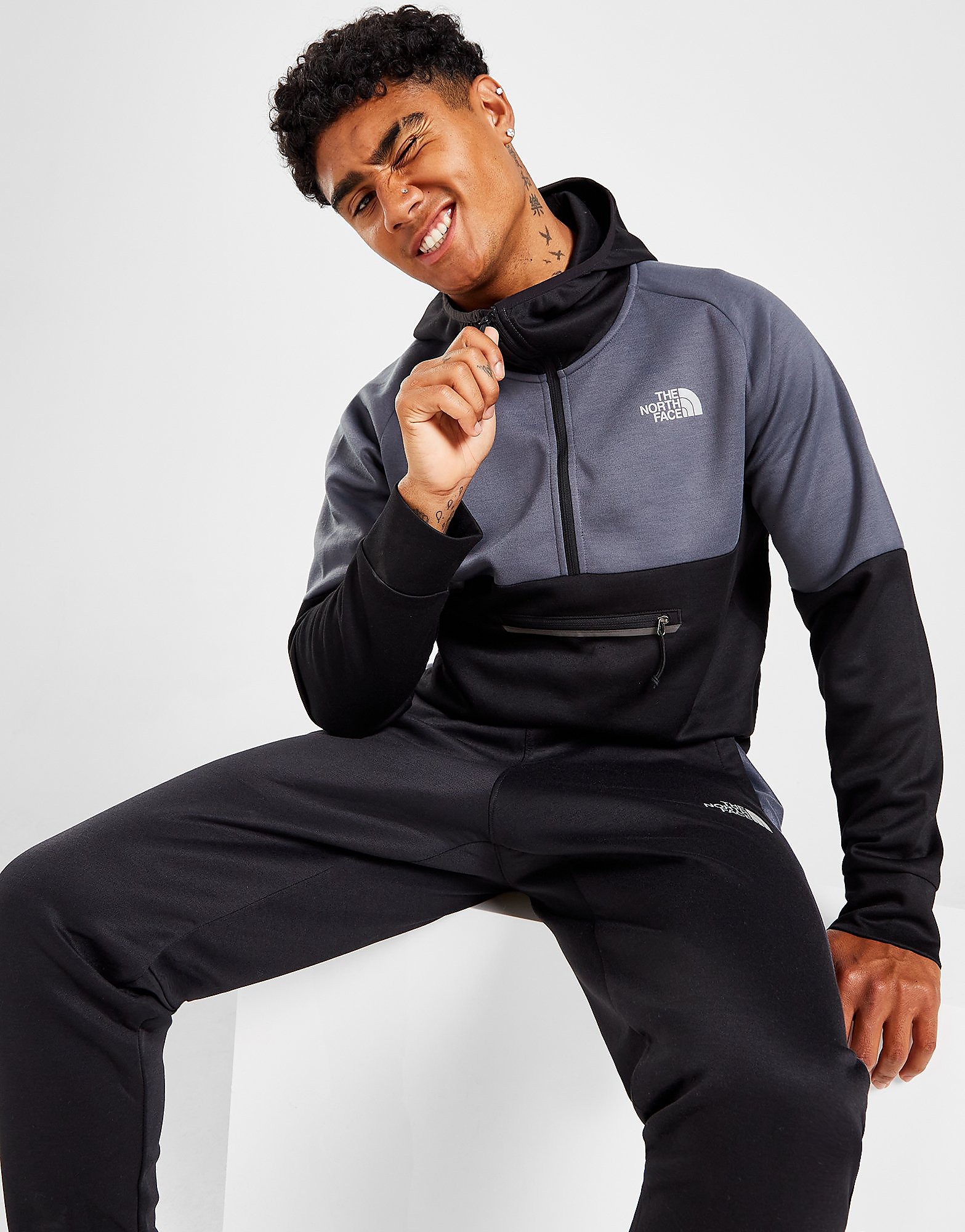 

The North Face Tek 1/4 Zip Hoodie - Only at JD - Grey - Mens, Grey