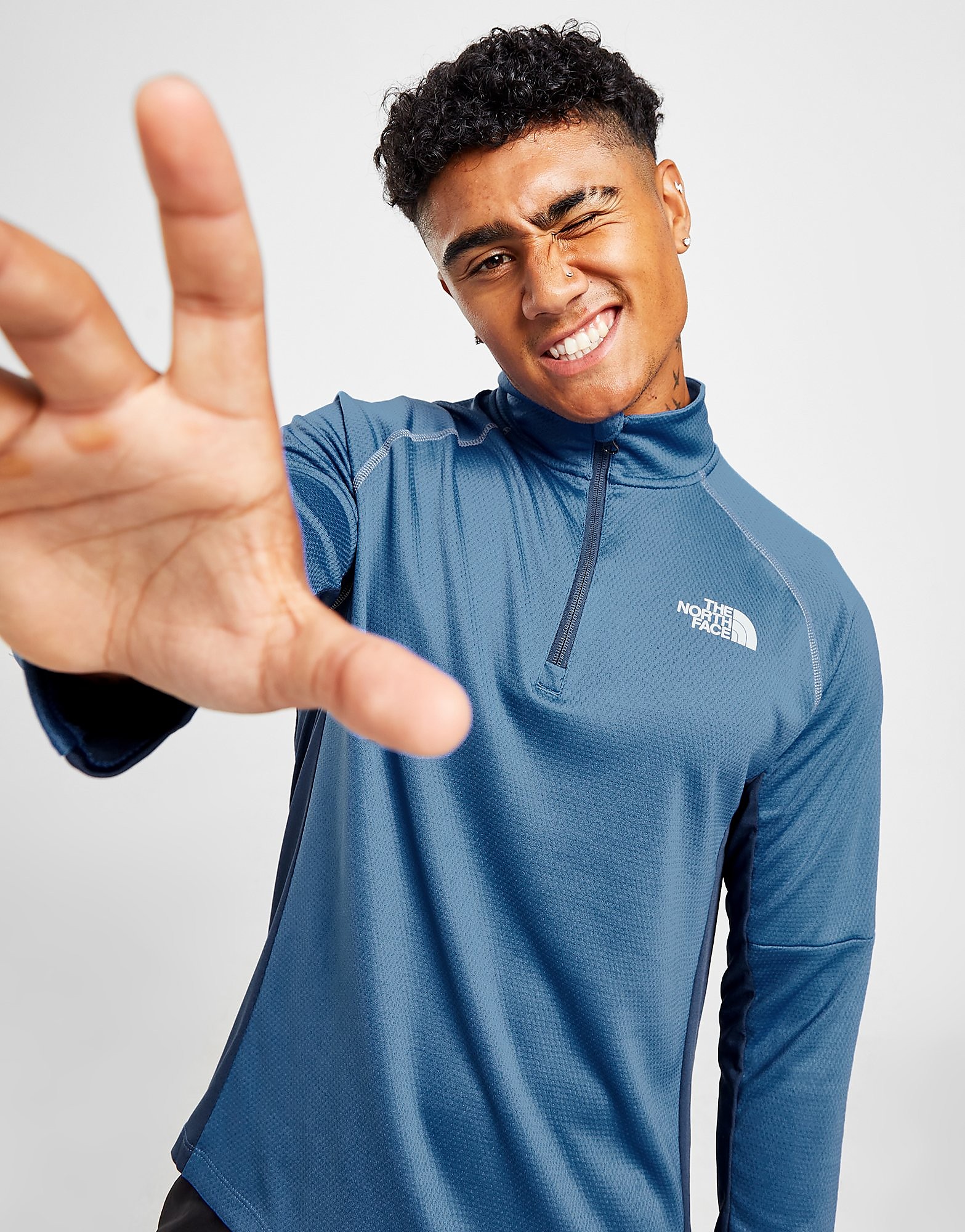 

The North Face Performance 1/4 Zip Top - Only at JD - Blue - Mens, Blue
