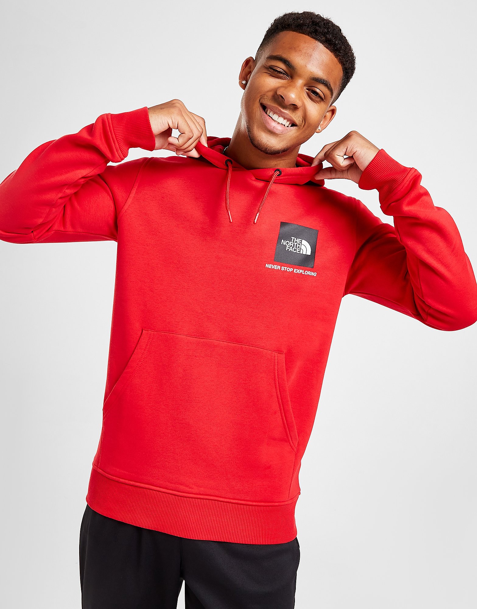 

The North Face Fine Box Hoodie - Only at JD - Red - Mens, Red