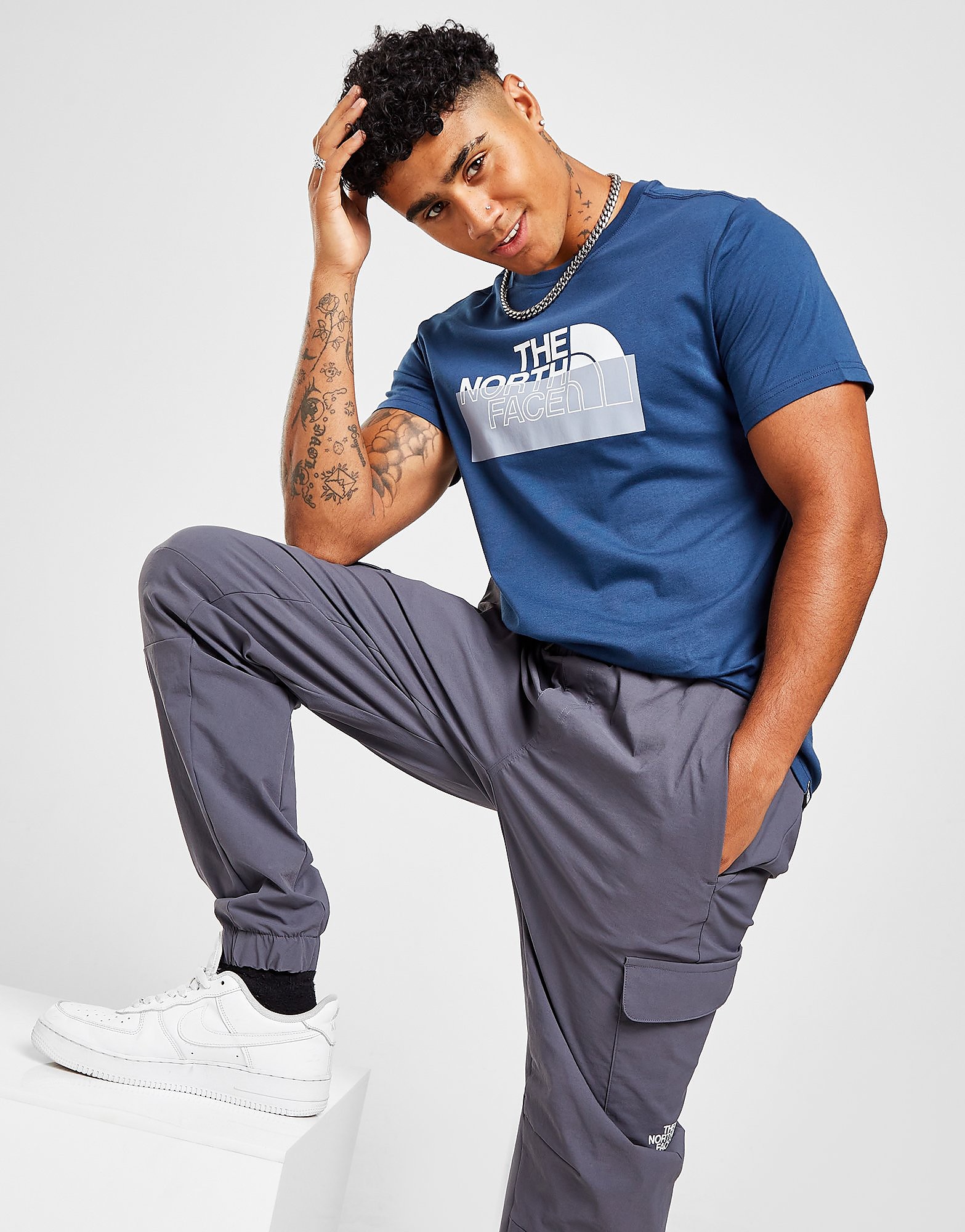 

The North Face Covered Box Logo T-Shirt - Only at JD - Blue - Mens, Blue