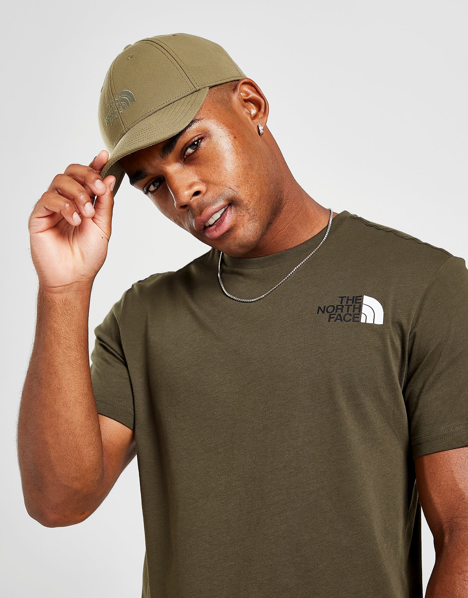 The North Face Two Tone Simple Dome T-Shirt - Only at JD - Green - Mens, Green
