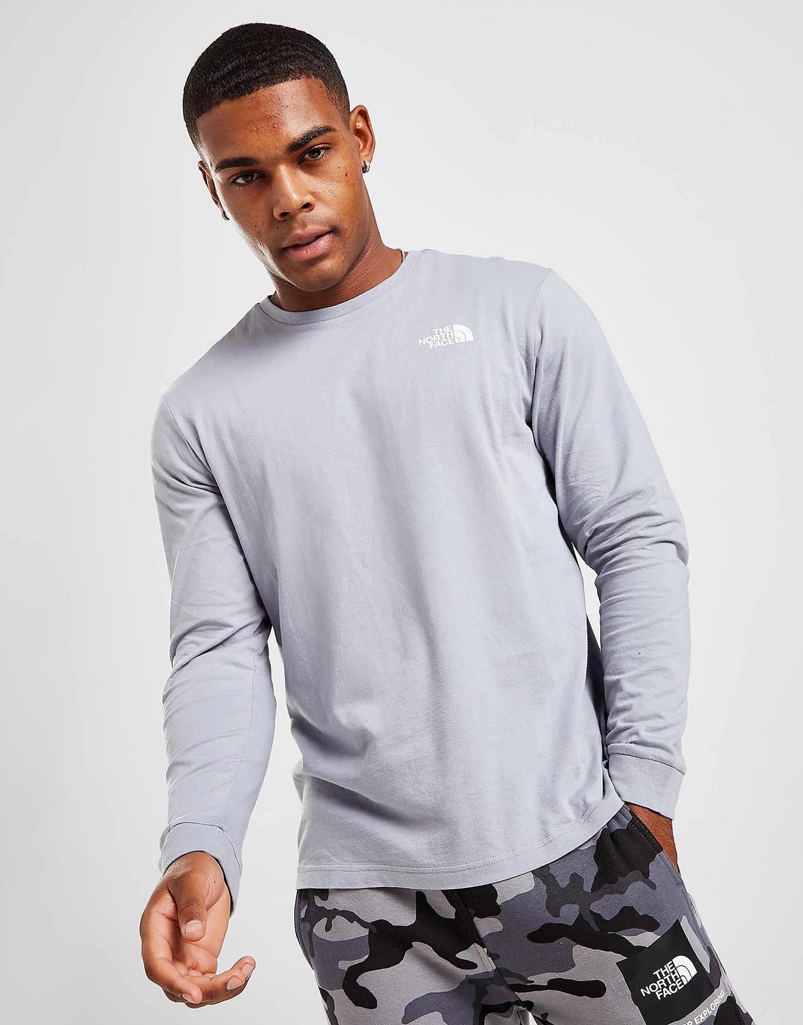 

The North Face Simple Dome Long Sleeve T-Shirt - Only at JD - Grey - Mens, Grey