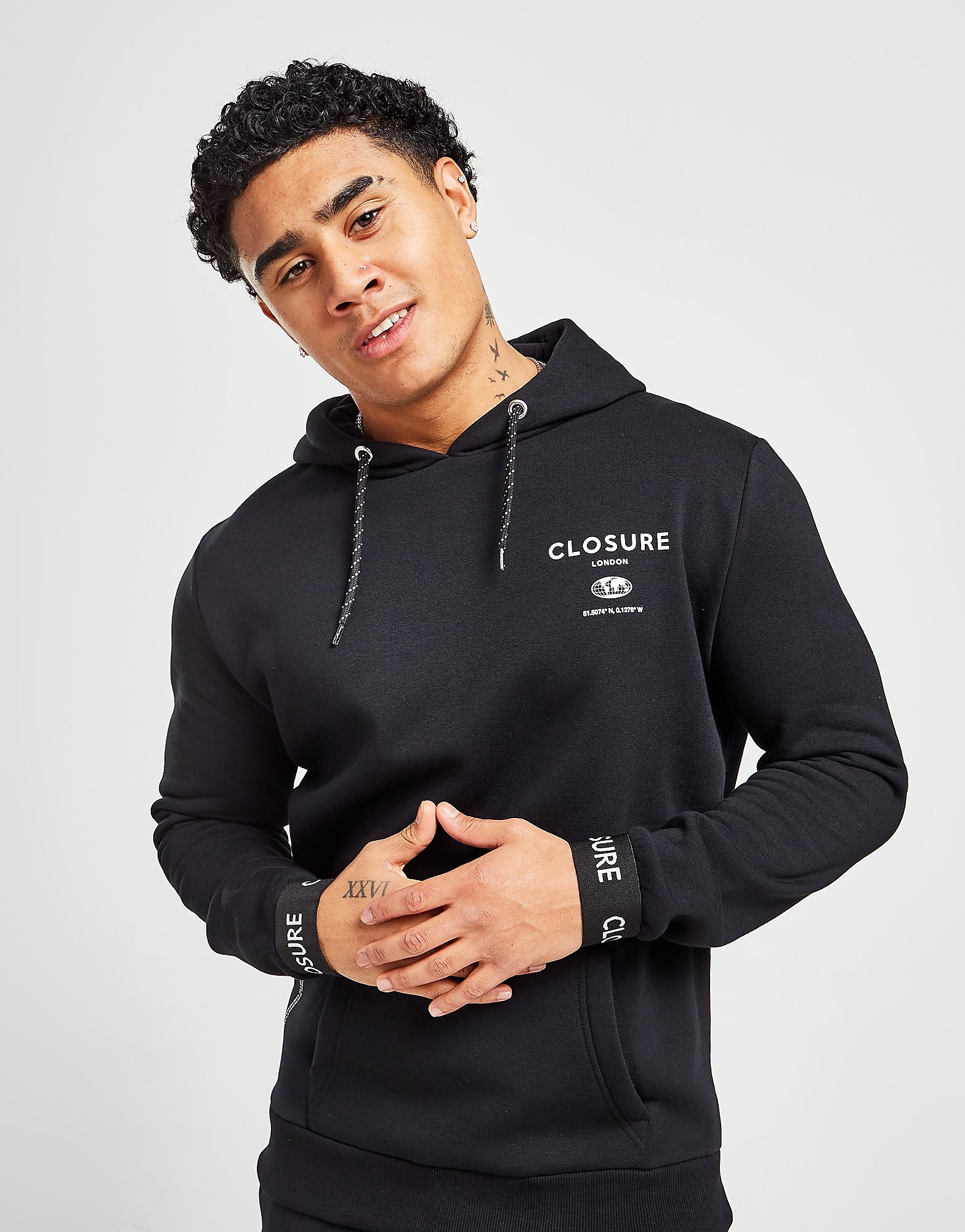 

Closure London Branded Cuff Tracksuit - Black - Mens, Black
